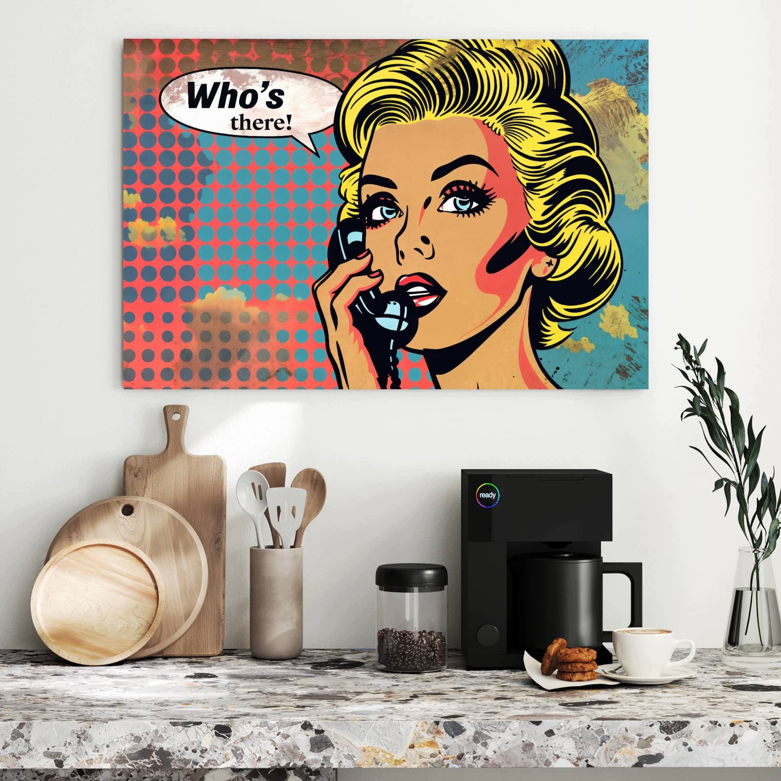 Magnetická tabule – obraz na zeď Telefonující žena | 90 × 60 cm