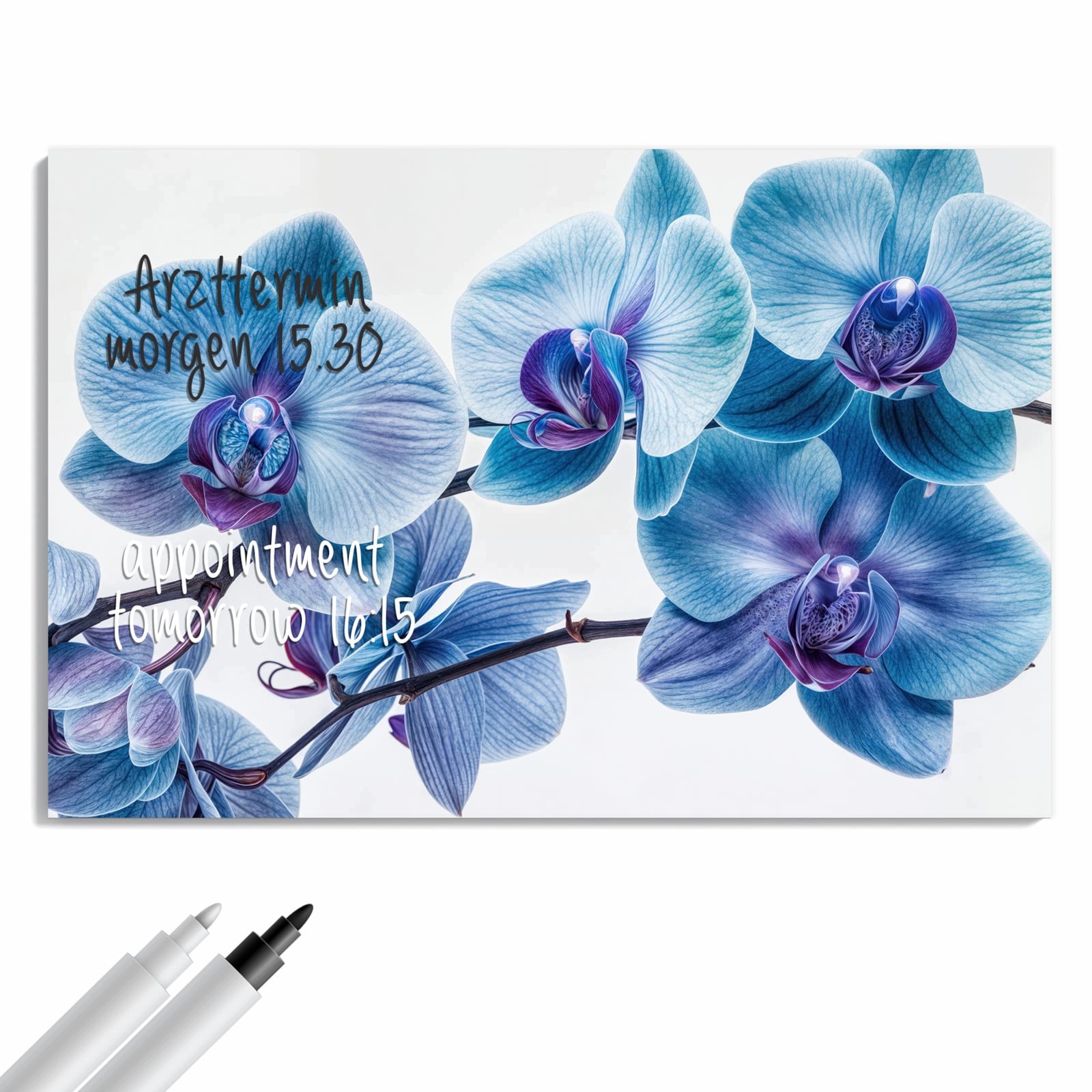 Magnetická tabule – obraz na zeď Modrá orchidej | 60 × 40 cm