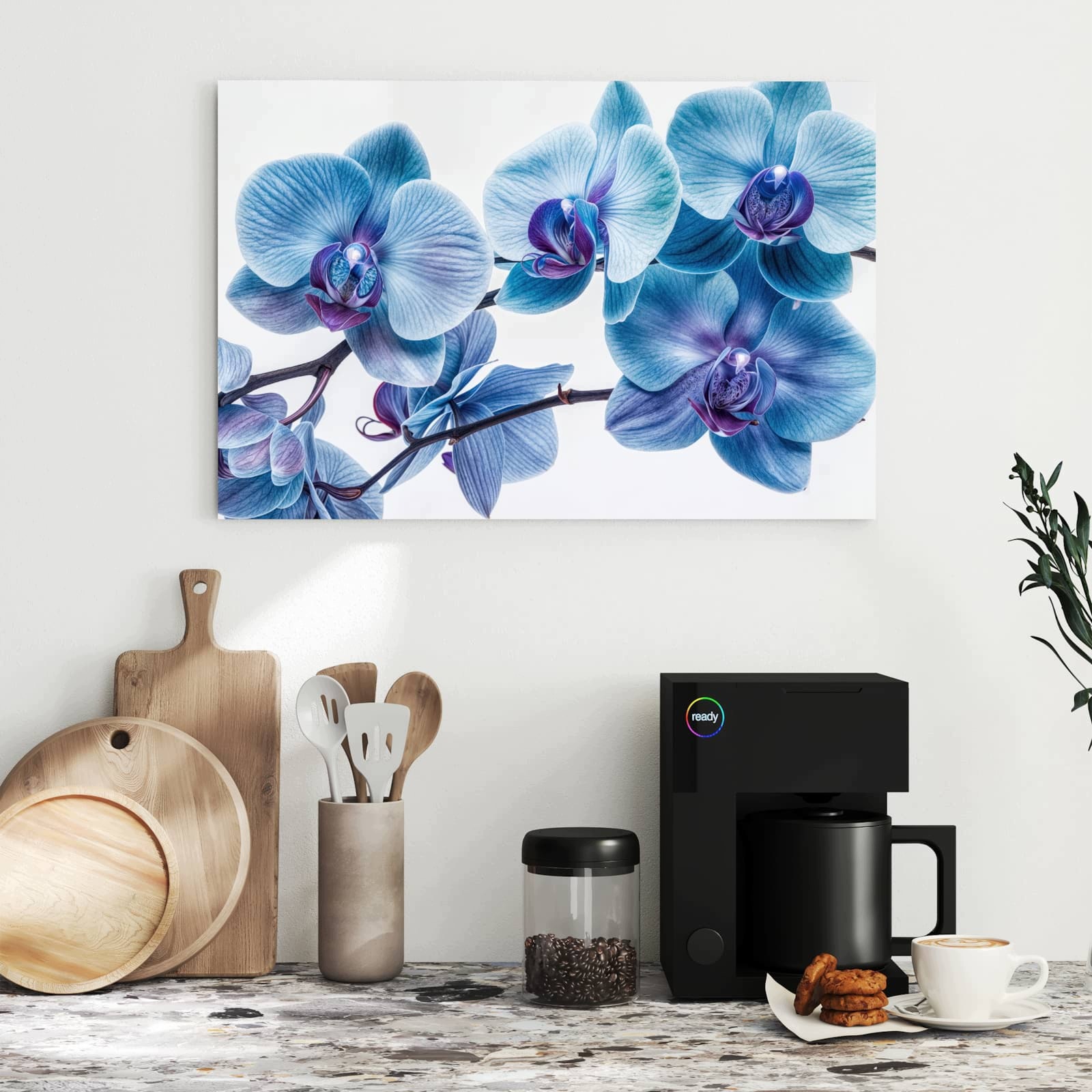Magnetická tabule – obraz na zeď Modrá orchidej | 60 × 40 cm