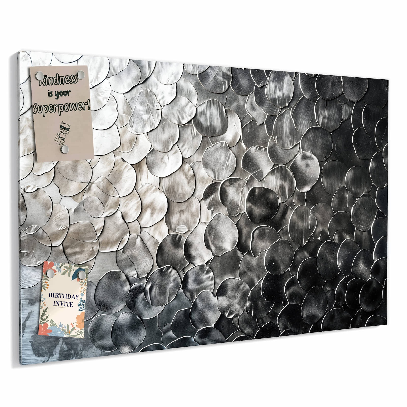 Magnetická tabule – obraz na zeď Kovové šupiny | 90 × 60 cm