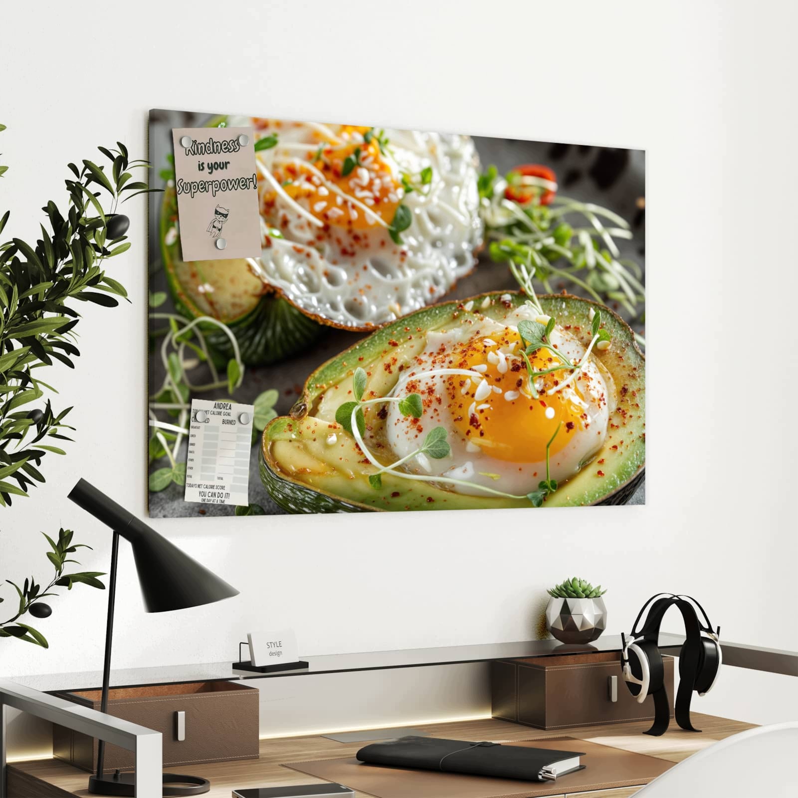 Magnetická tabule – obraz na zeď Avokádová snídaně | 90 × 60 cm