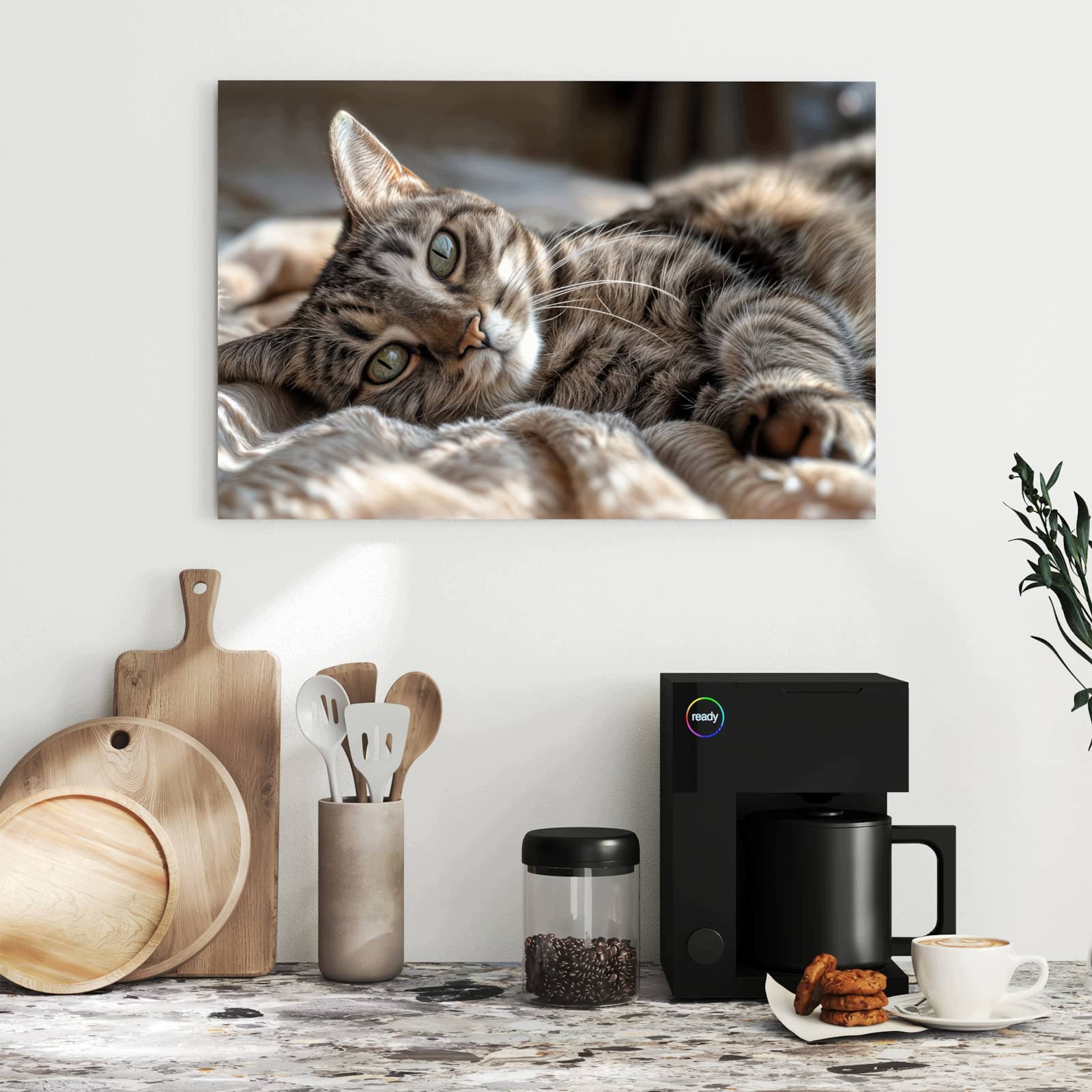 Magnetická tabule – obraz na zeď Útulná kočka – motiv 1 | 60 × 40 cm