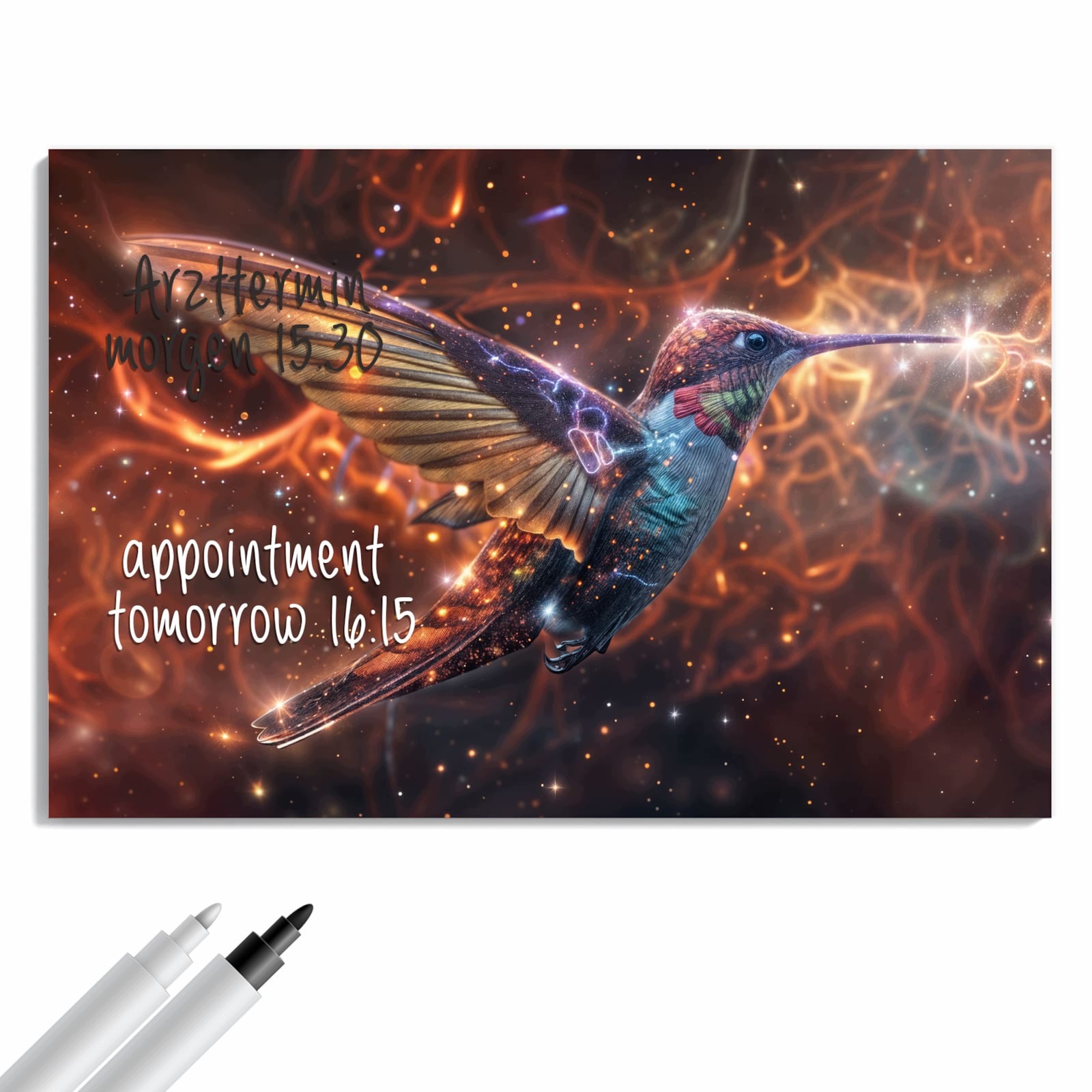 Magnetická tabule – obraz na zeď Třpytivý kolibřík | 90 × 60 cm