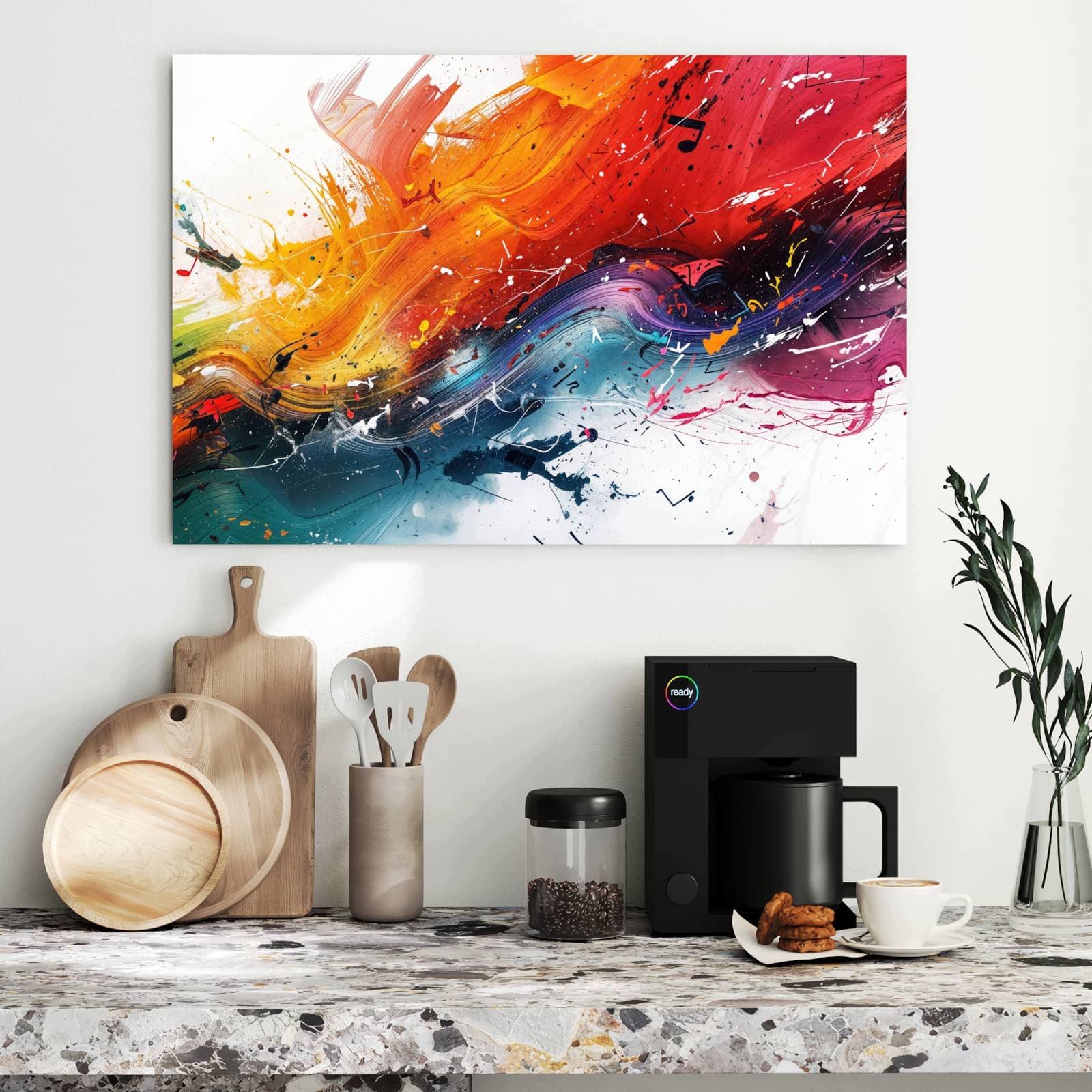 Magnetická tabule – obraz na zeď Exploze barev | 90 × 60 cm