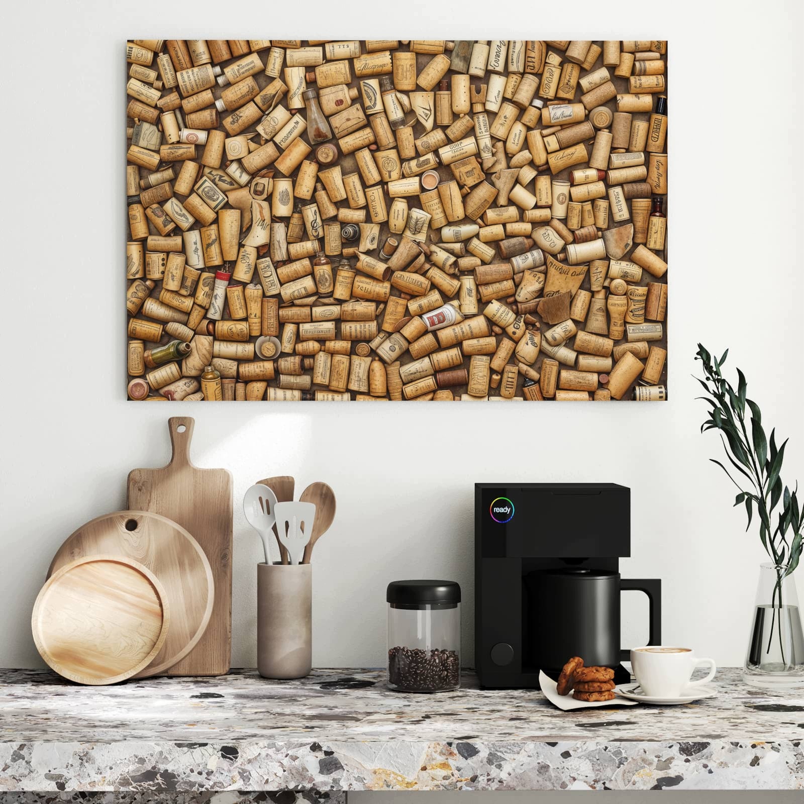 Magnetická tabule – obraz na zeď Kolekce vintage korků | 90 × 60 cm