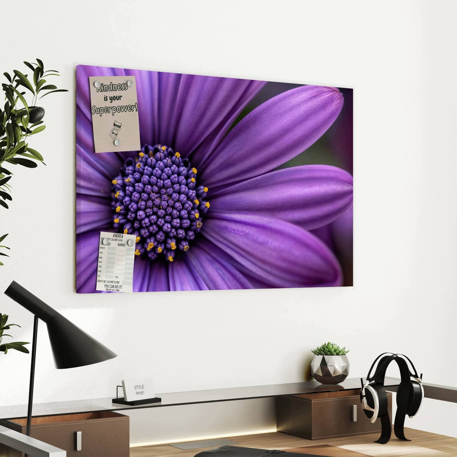 Magnetická tabule – obraz na zeď Detail květiny – motiv 1 | 60 × 40 cm