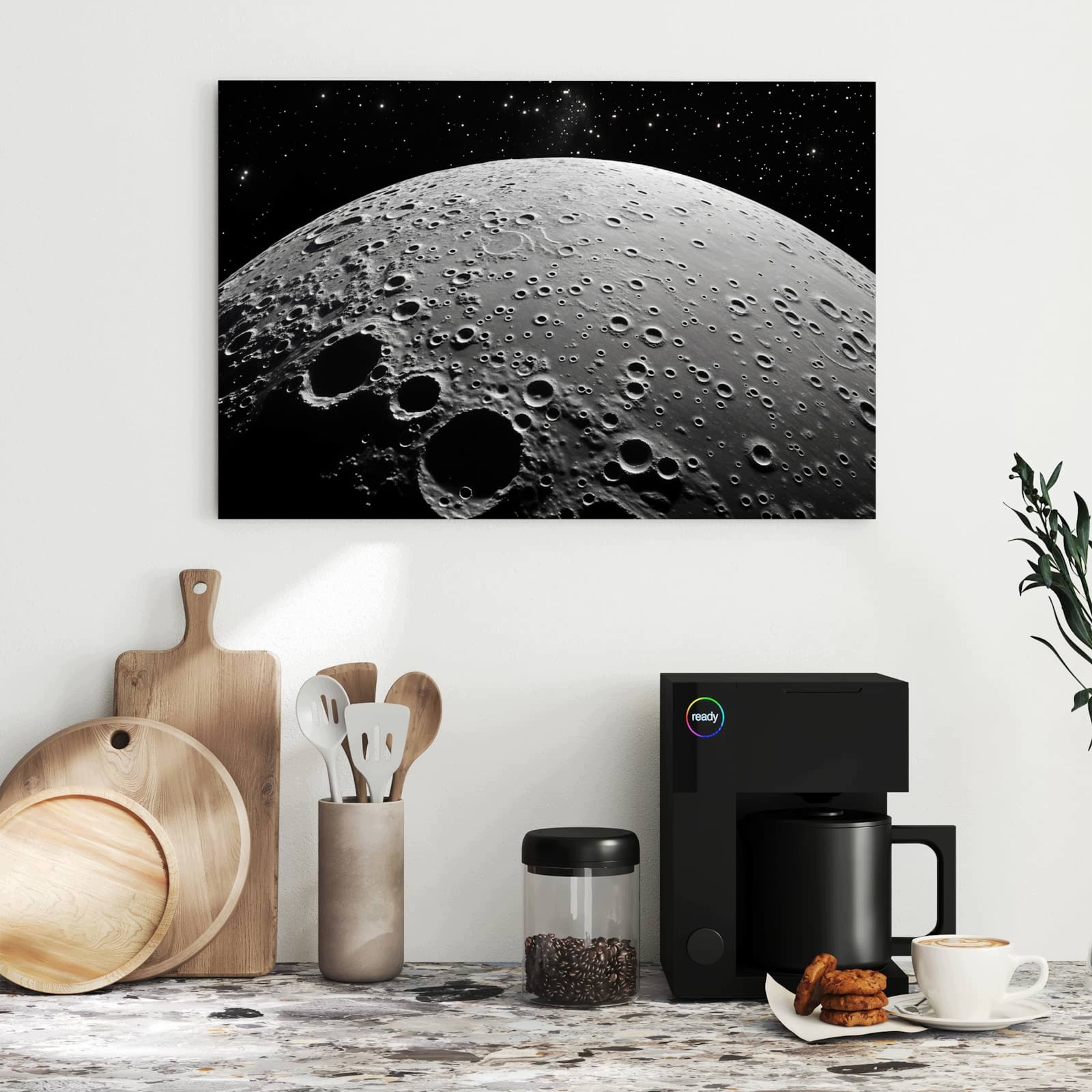 Magnetická tabule – obraz na zeď Povrch měsíce | 60 × 40 cm