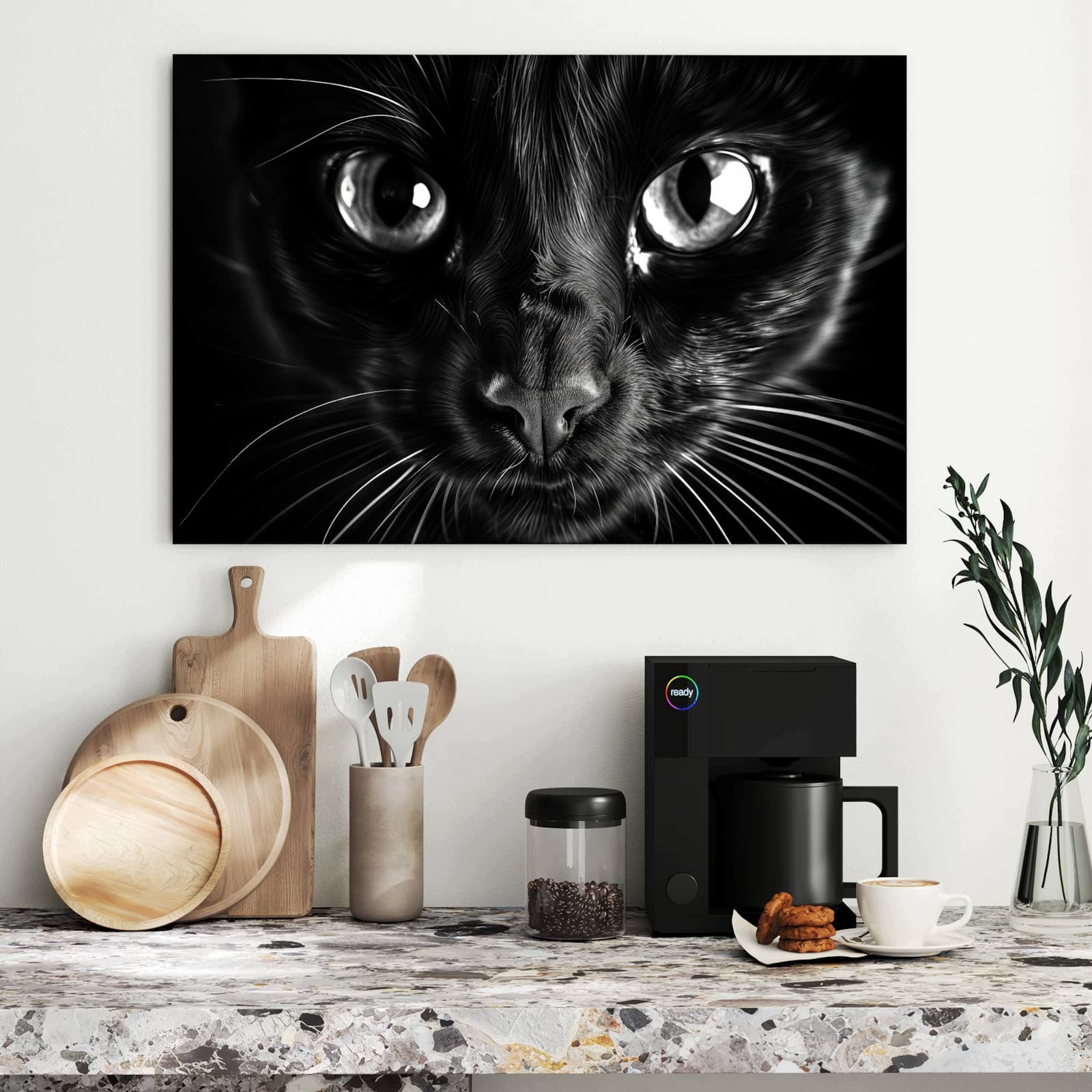 Magnetická tabule – obraz na zeď Kočičí tvář | 90 × 60 cm