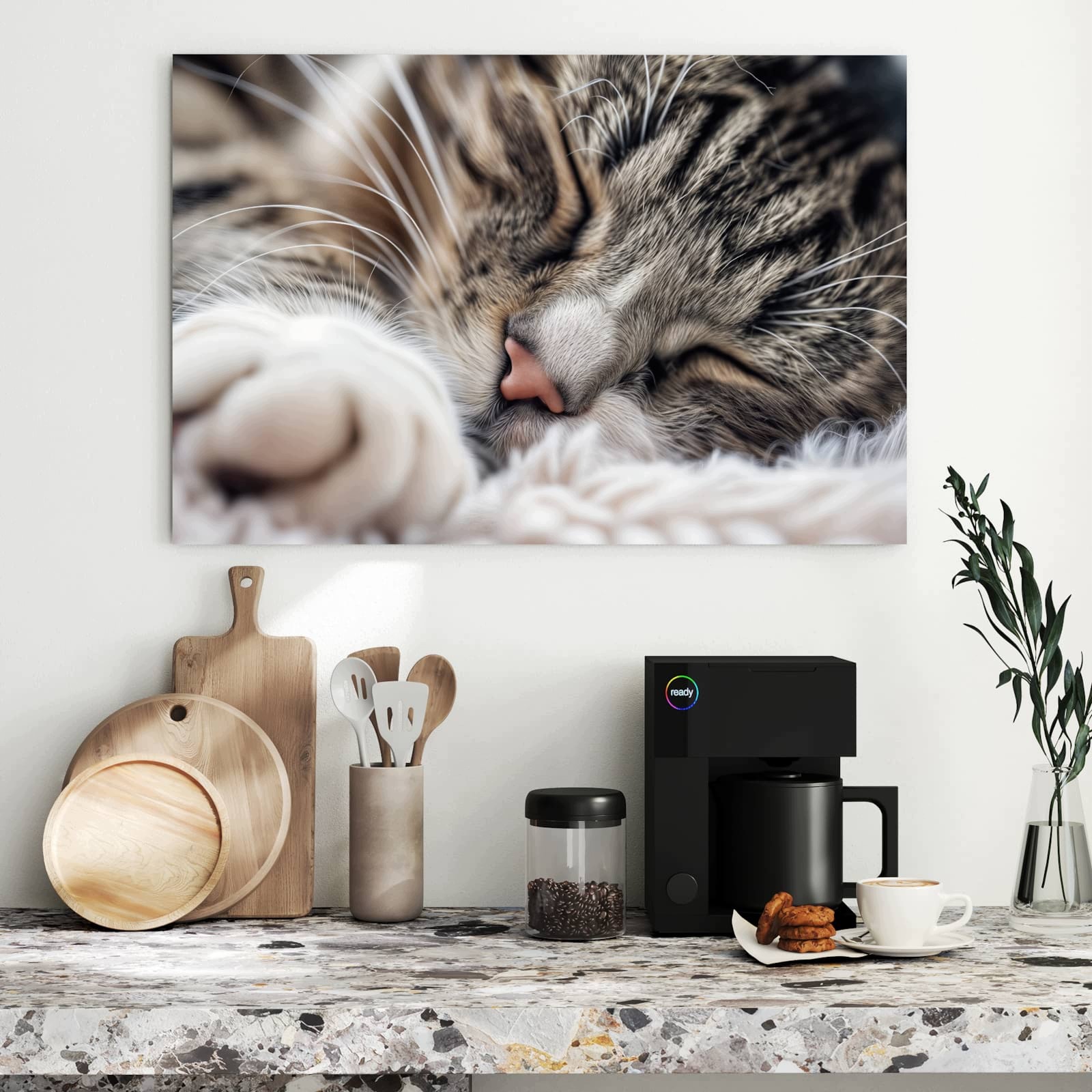 Magnetická tabule – obraz na zeď Spící kočka | 90 × 60 cm