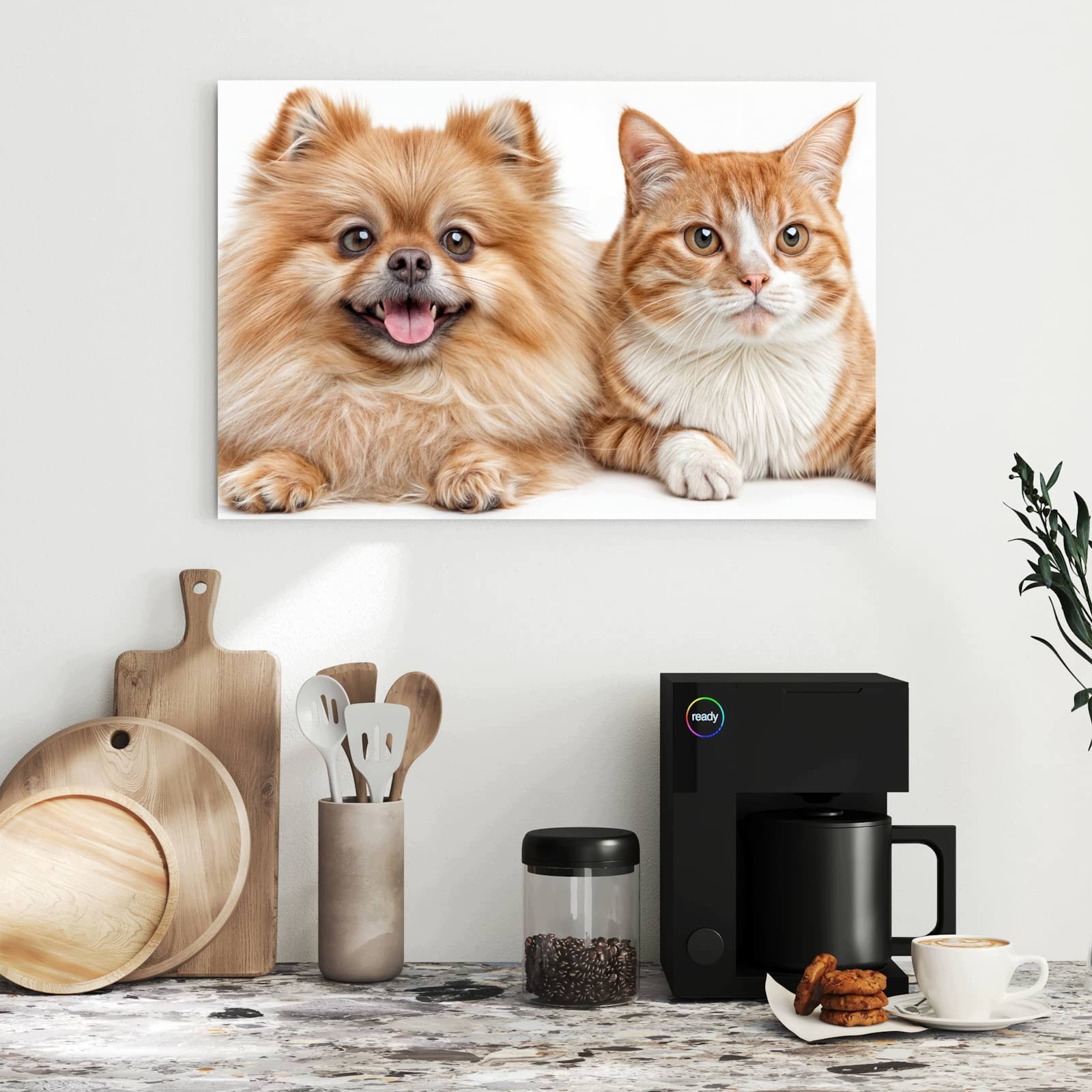 Magnetická tabule – obraz na zeď Pes a kočka | 60 × 40 cm