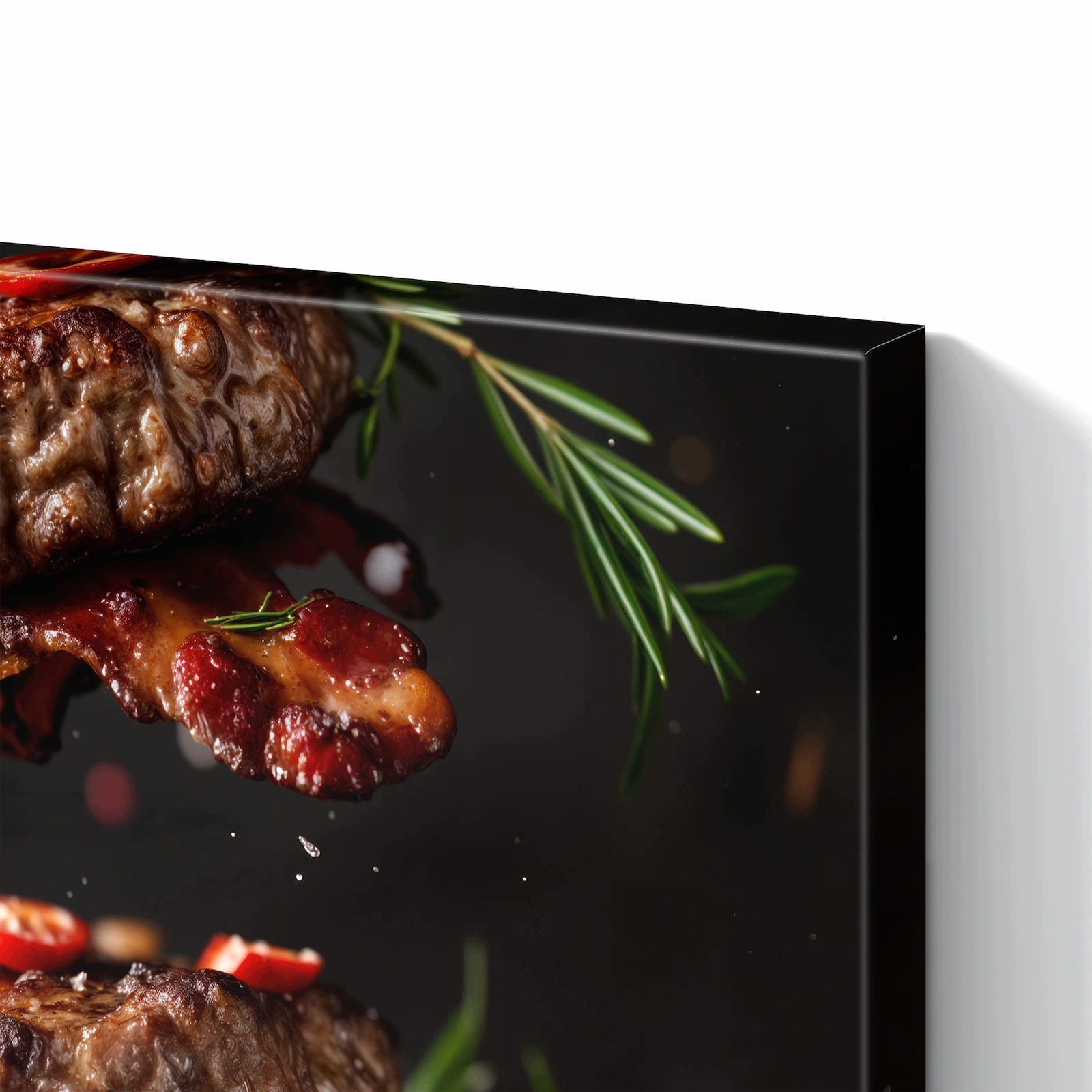 Magnetická tabule – obraz na zeď Burger se slaninou | 60 × 40 cm