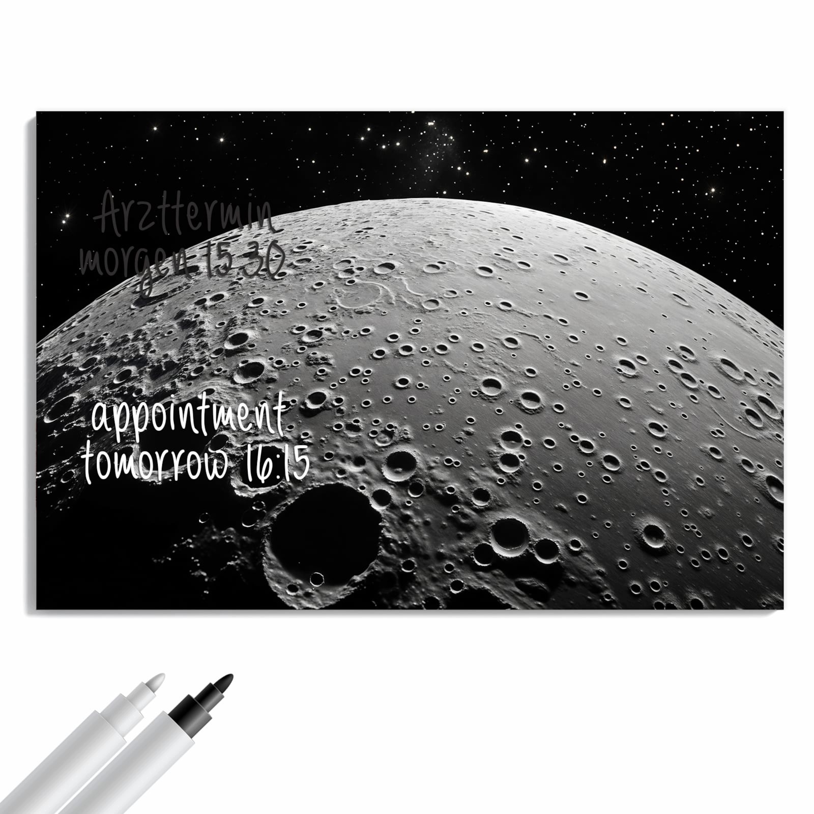 Magnetická tabule – obraz na zeď Povrch měsíce | 90 × 60 cm