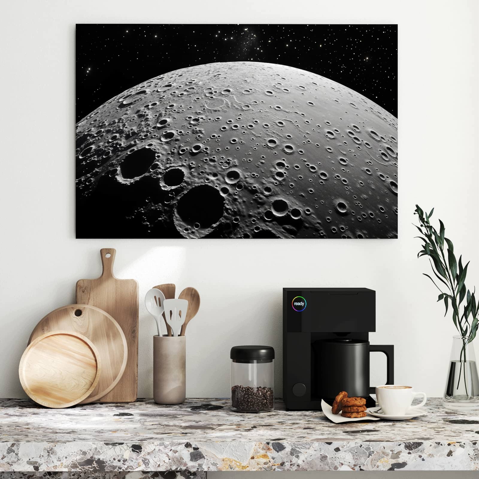 Magnetická tabule – obraz na zeď Povrch měsíce | 90 × 60 cm