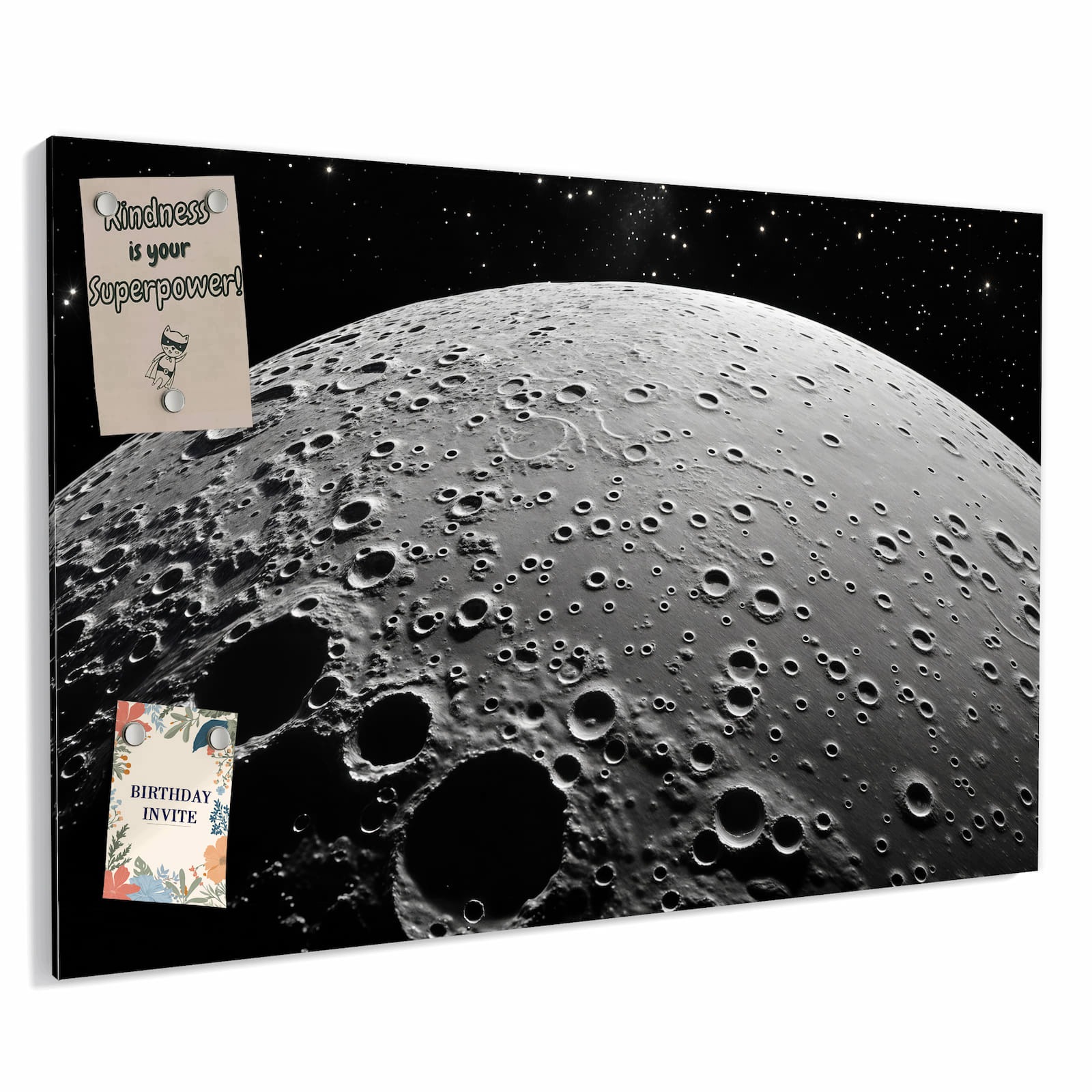 Magnetická tabule – obraz na zeď Povrch měsíce | 90 × 60 cm