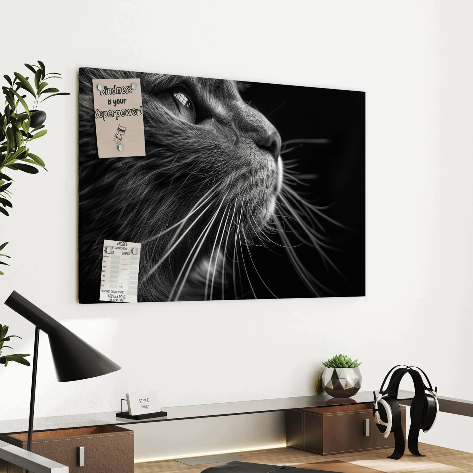 Magnetická tabule – obraz na zeď Kočky detail | 60 × 40 cm