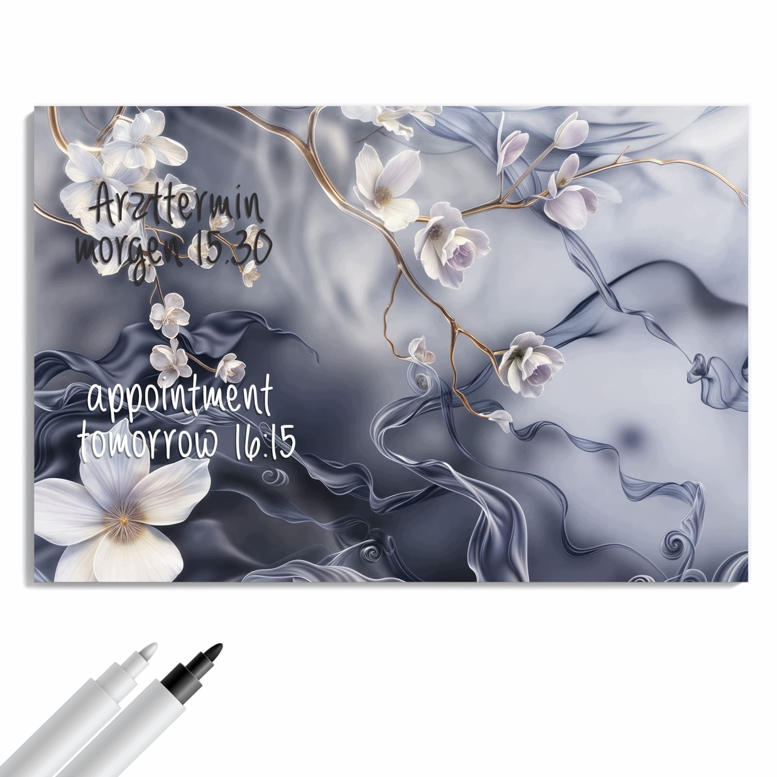 Magnetická tabule – obraz na zeď Hedvábné vlny květin | 60 × 40 cm