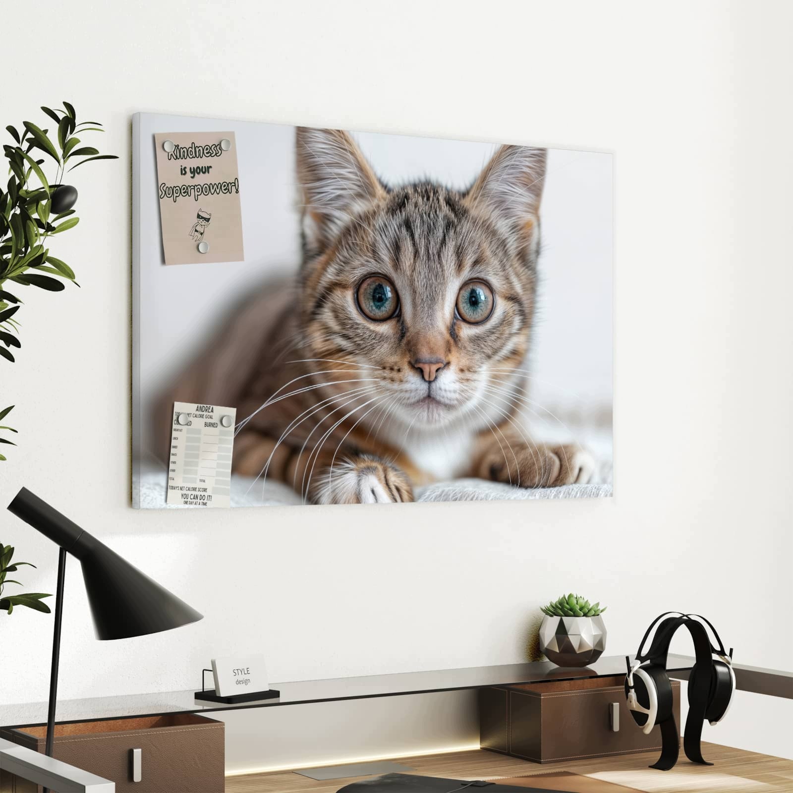 Magnetická tabule – obraz na zeď Roztomilá malá kočka | 60 × 40 cm