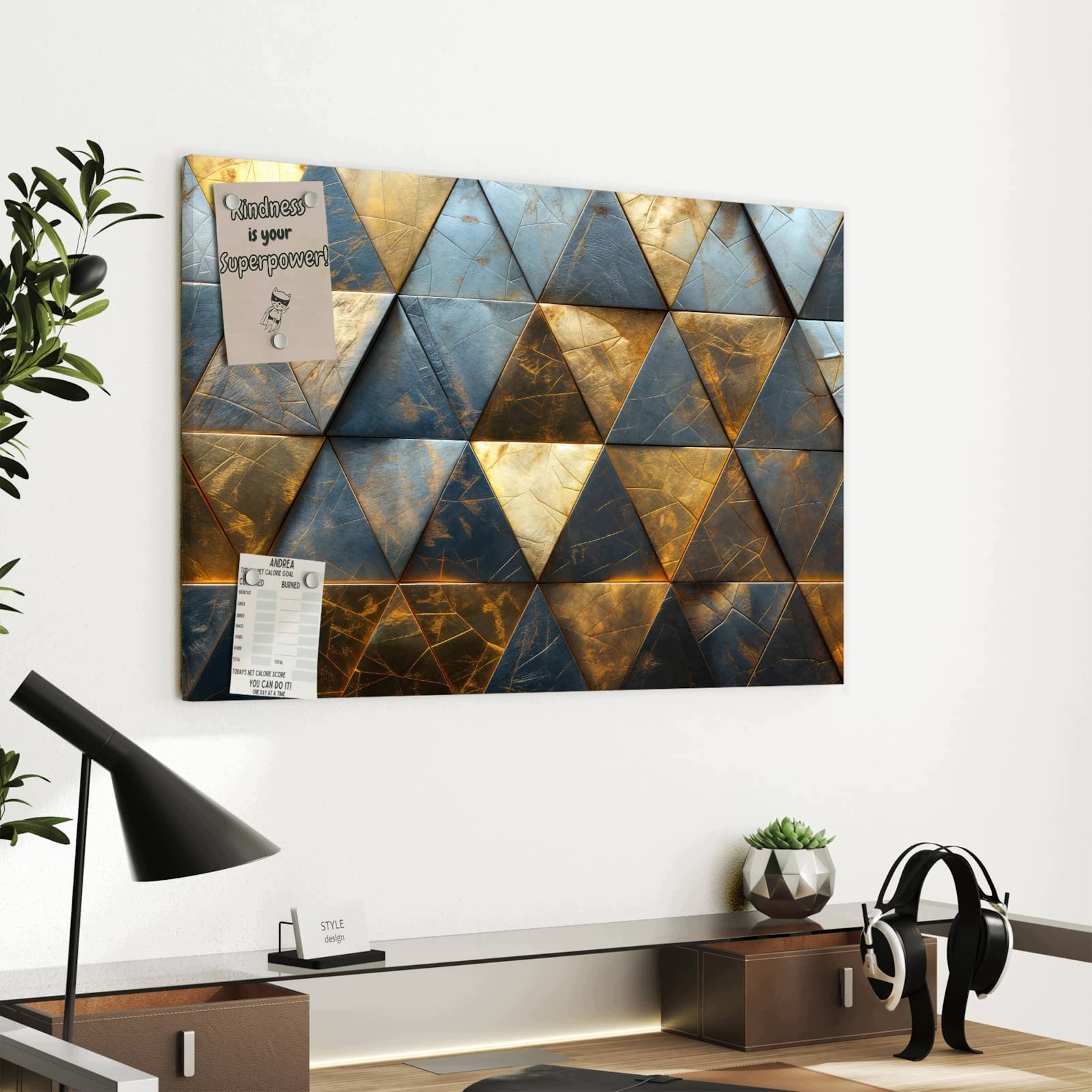 Magnetická tabule – obraz na zeď Geometrické umění na stěně | 60 × 40 cm