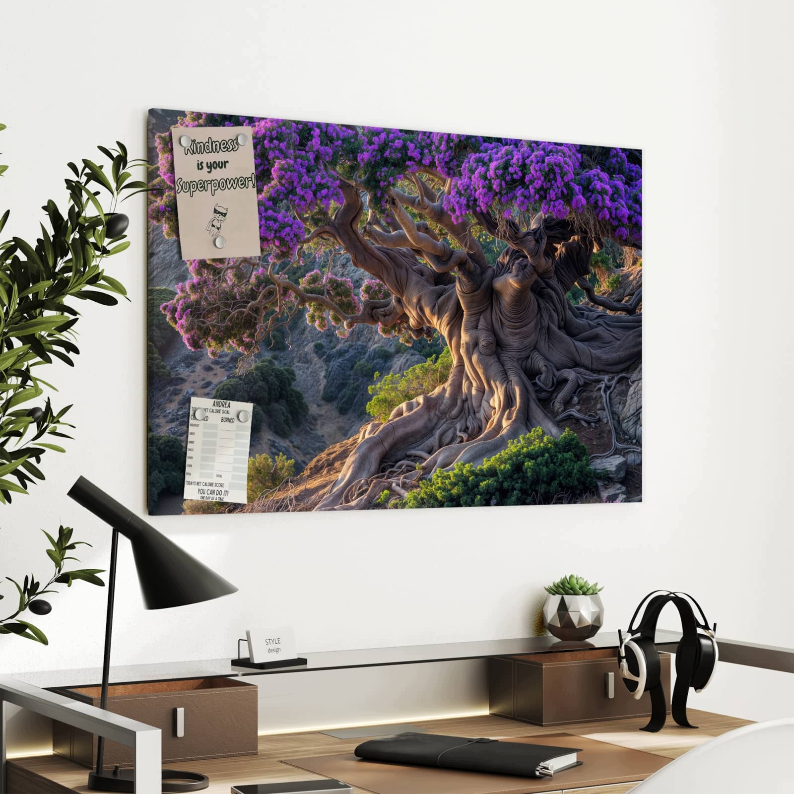Magnetická tabule – obraz na zeď Starý moudrý strom | 90 × 60 cm