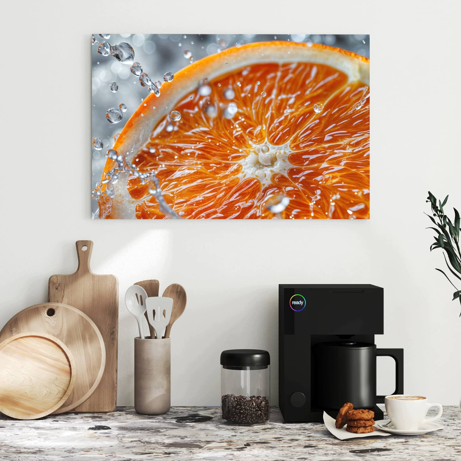 Magnetická tabule – obraz na zeď Plátek pomeranče cákance | 60 × 40 cm