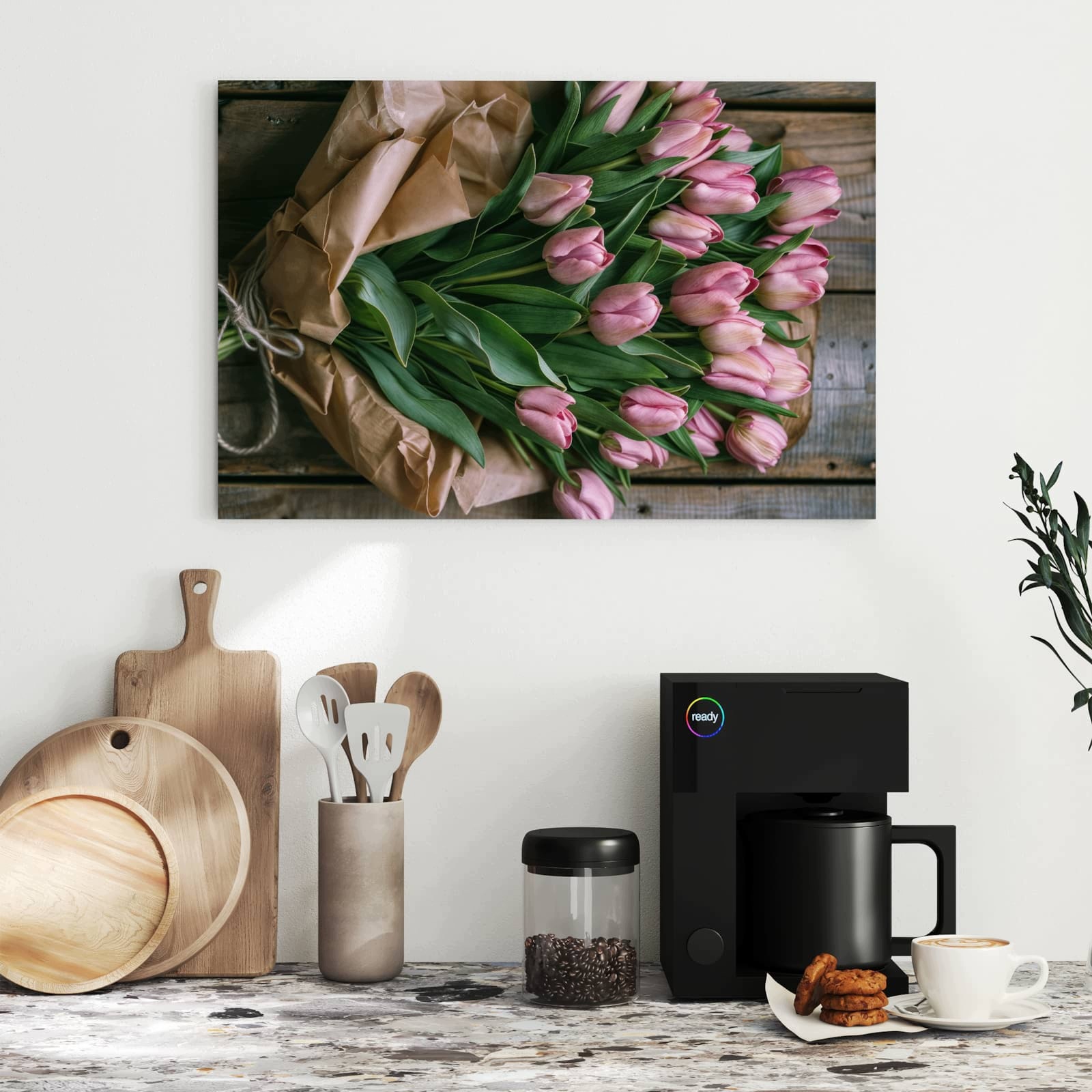 Magnetická tabule – obraz na zeď Růžová kytice tulipánů | 60 × 40 cm