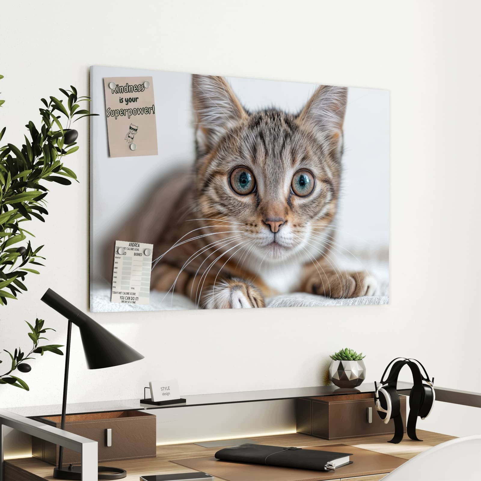 Magnetická tabule – obraz na zeď Roztomilá malá kočka | 90 × 60 cm