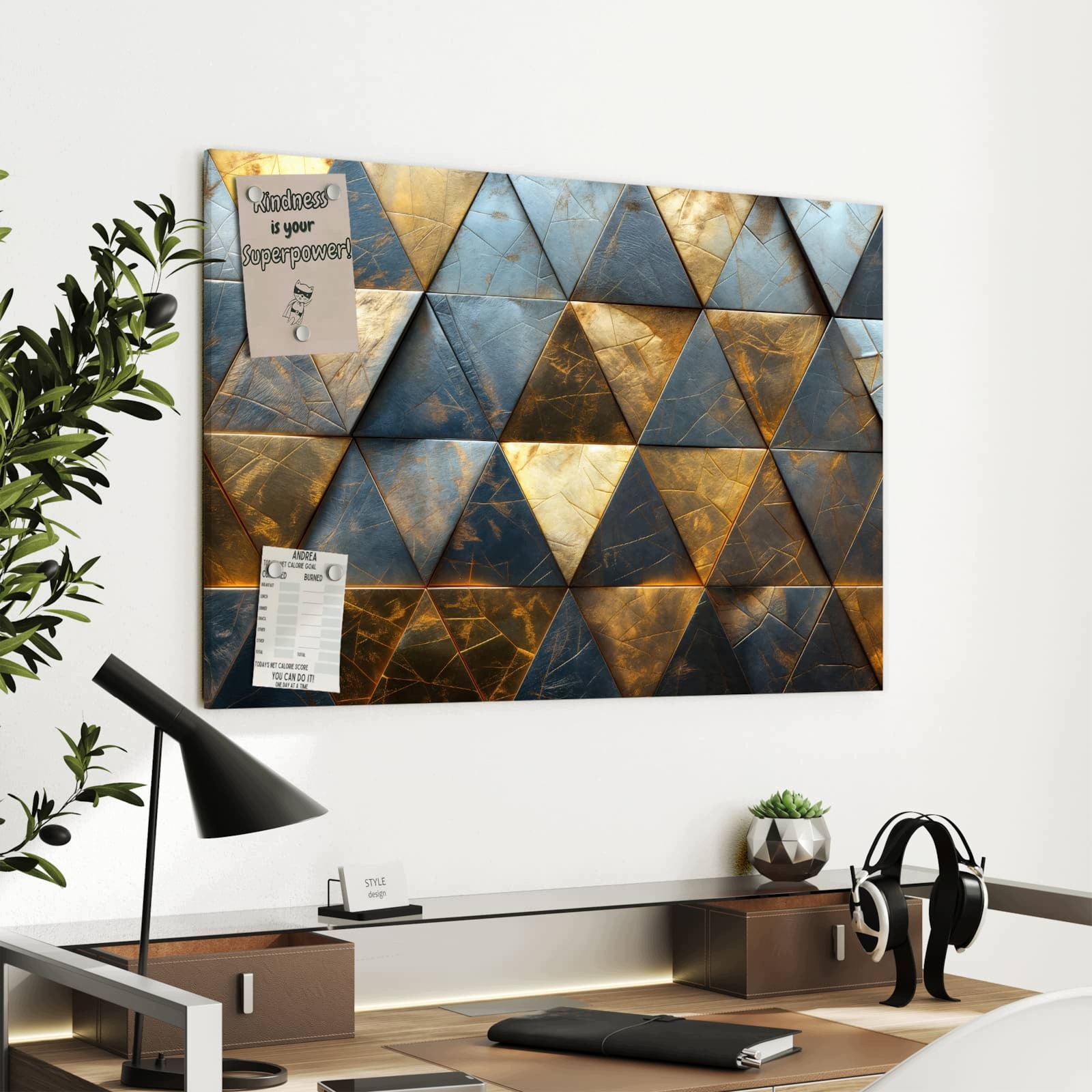 Magnetická tabule – obraz na zeď Geometrické umění na stěně | 90 × 60 cm