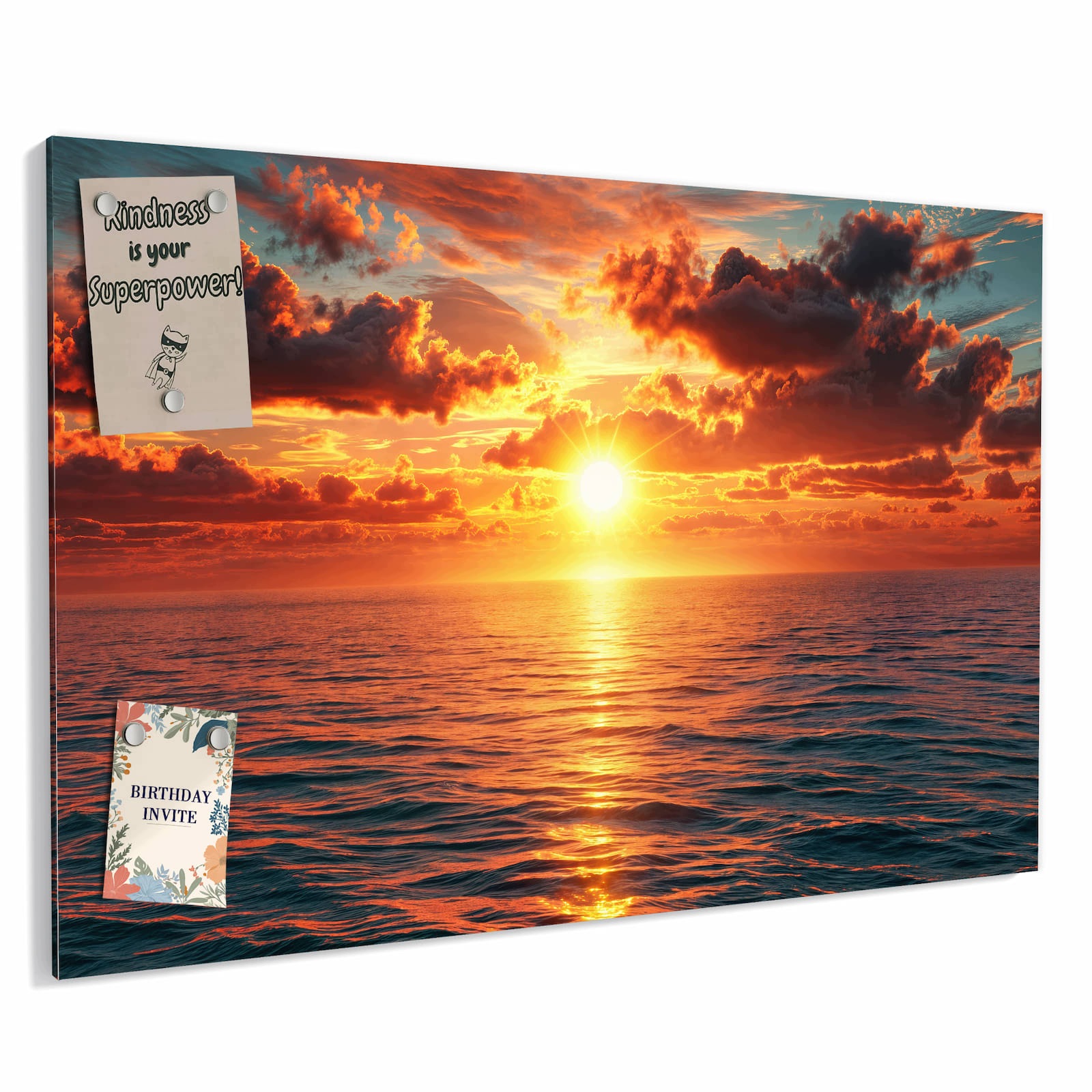 Magnetická tabule – obraz na zeď Večerní slunce moře | 60 × 40 cm