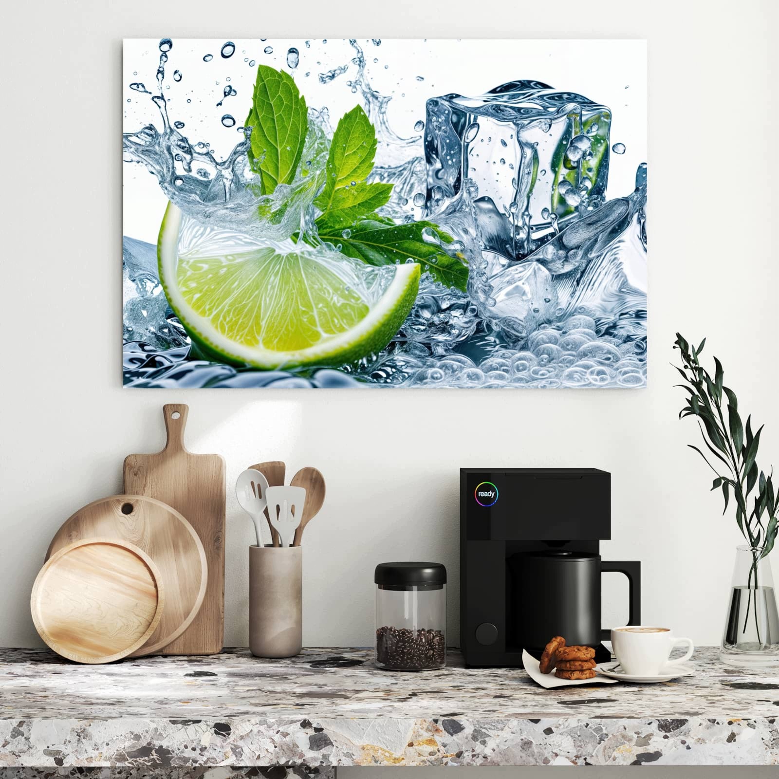 Magnetická tabule – obraz na zeď Cákance limetky | 90 × 60 cm