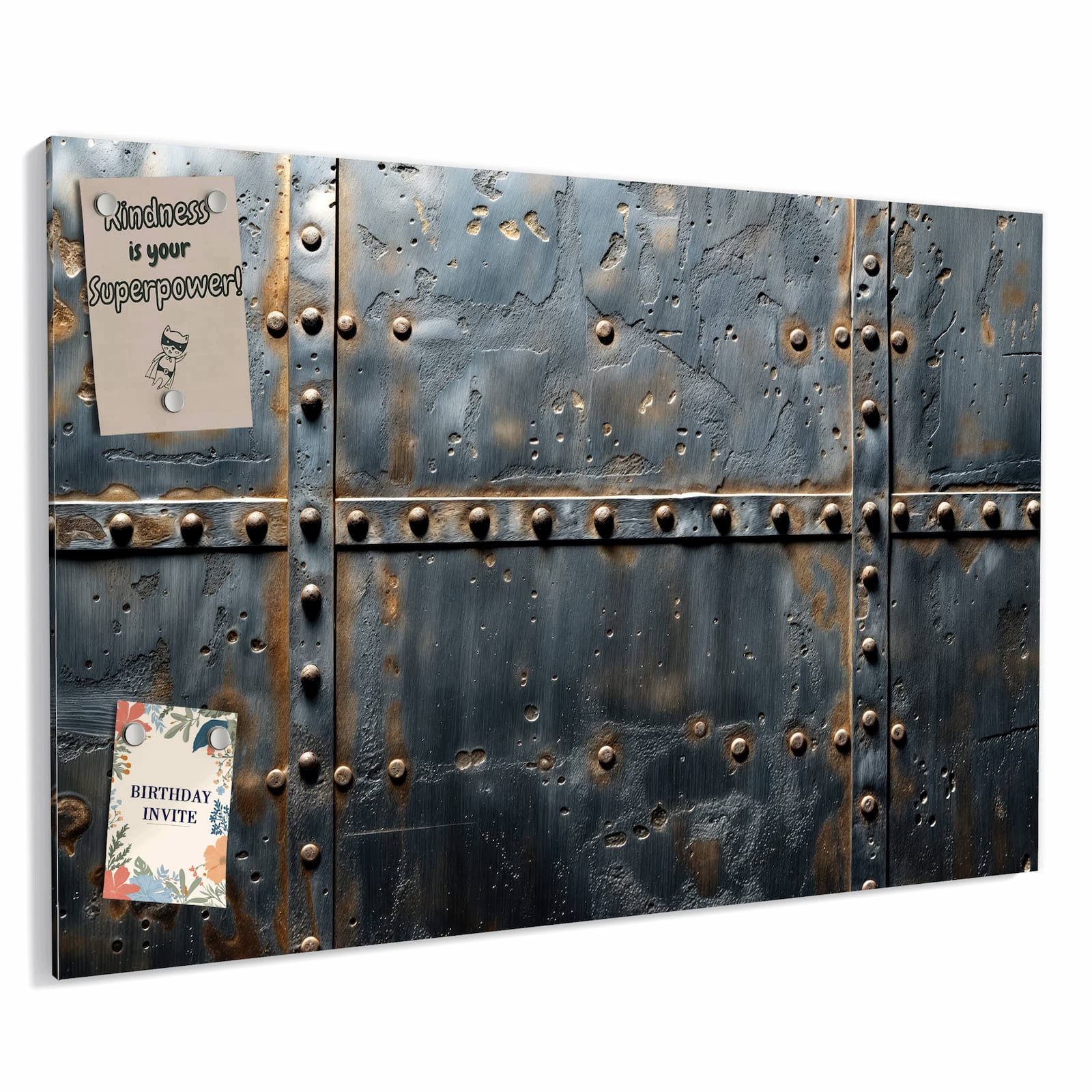 Magnetická tabule – obraz na zeď Design kovových dveří | 90 × 60 cm