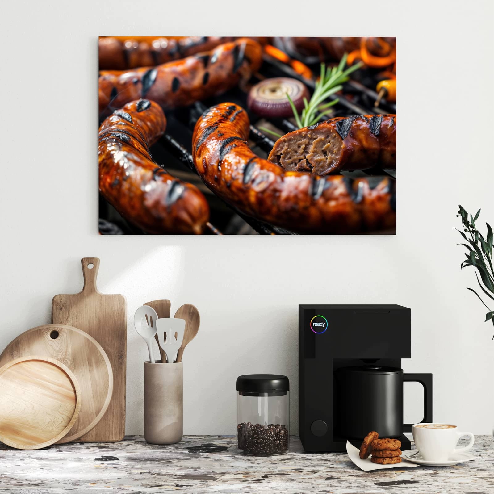 Magnetická tabule – obraz na zeď Grilovaná klobása BBQ | 60 × 40 cm