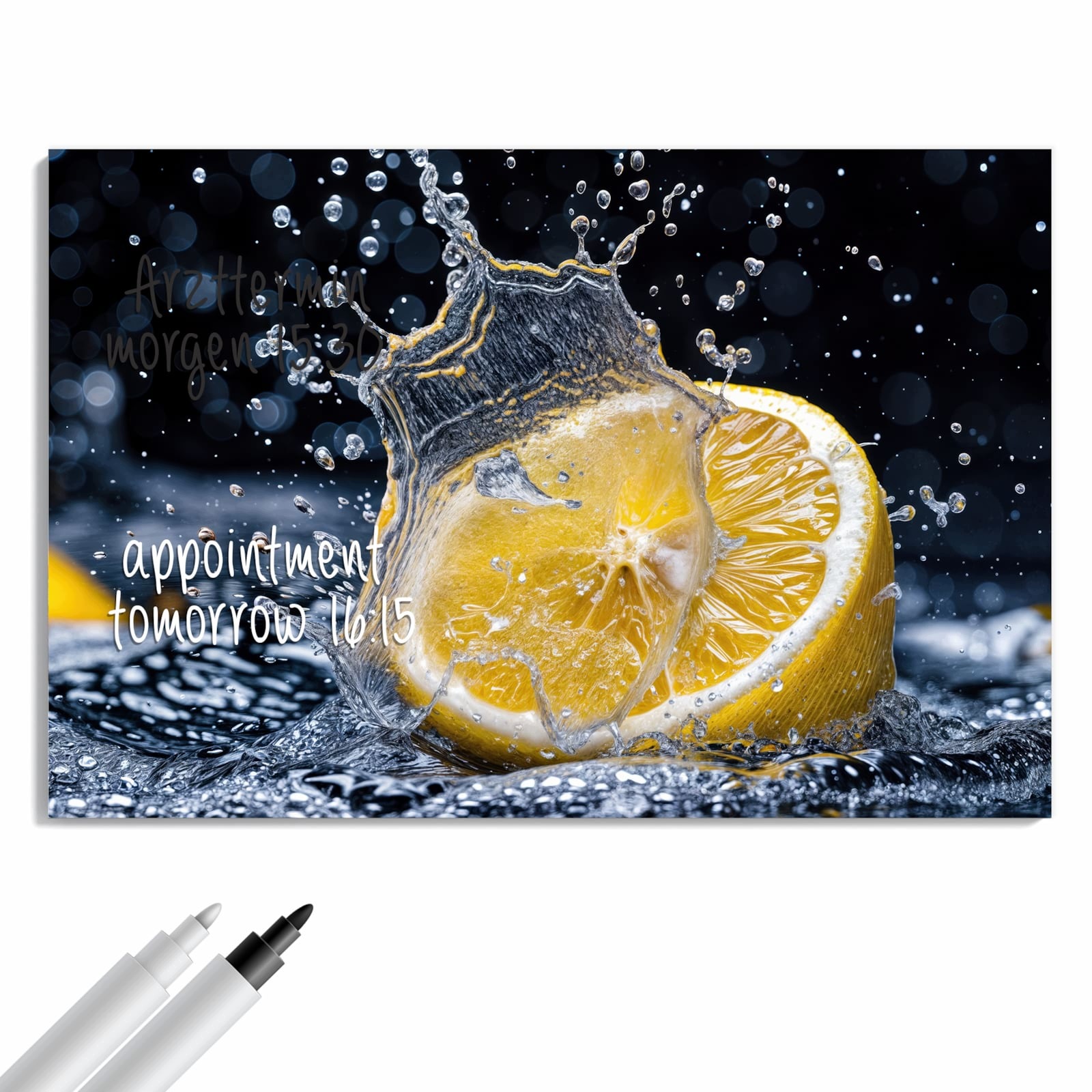 Magnetická tabule – obraz na zeď Cákance citronu | 60 × 40 cm