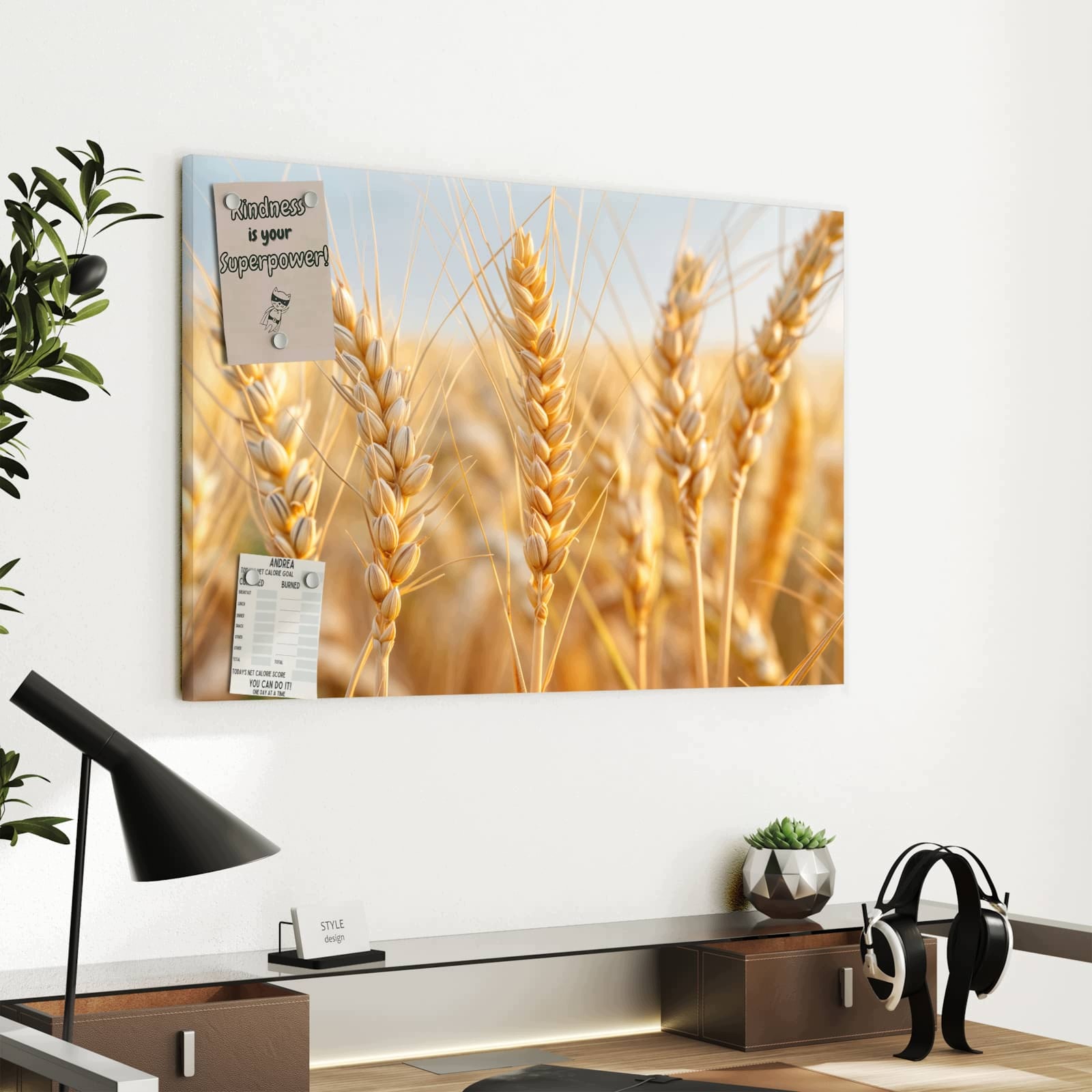 Magnetická tabule – obraz na zeď Pole pšenice – motiv 1 | 60 × 40 cm