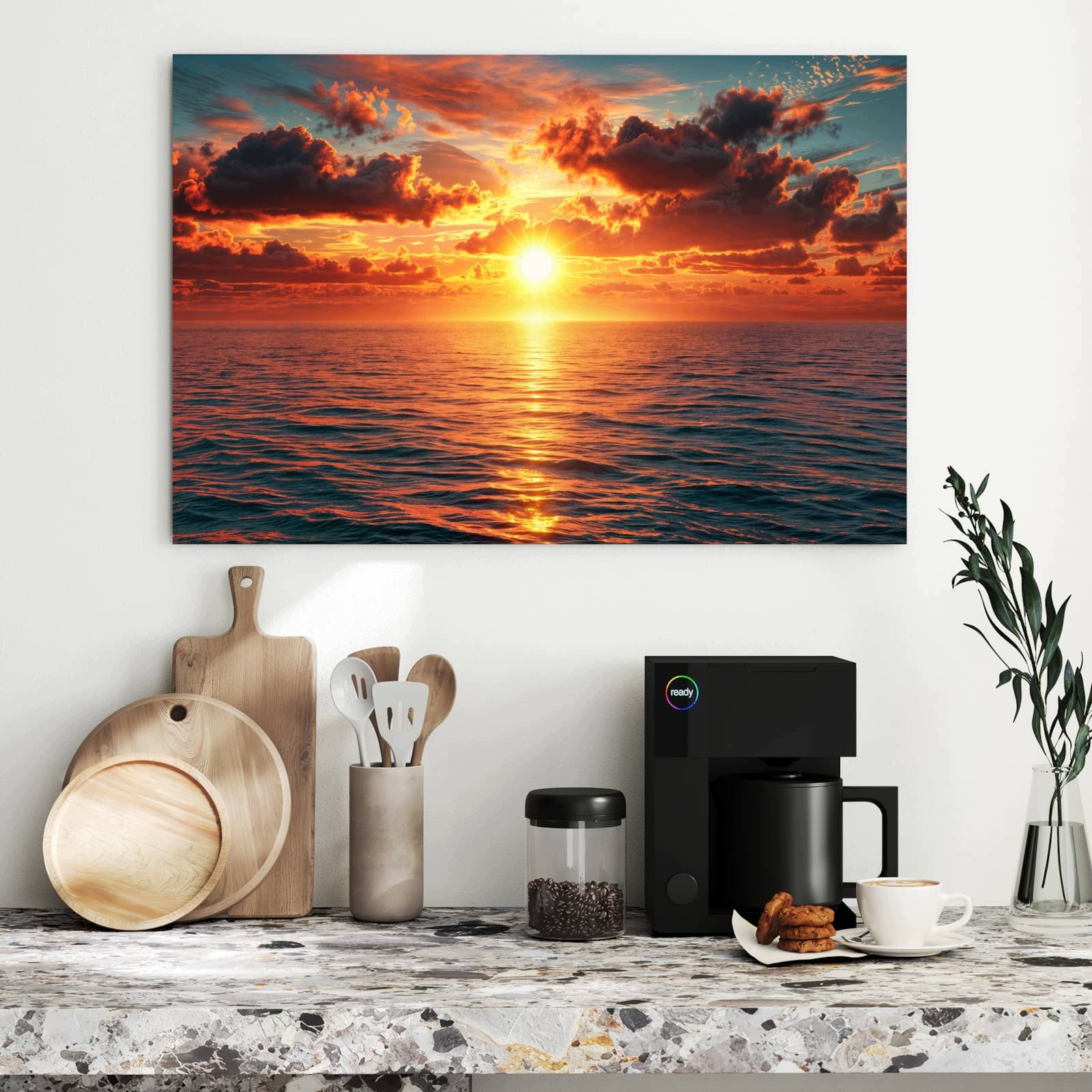 Magnetická tabule – obraz na zeď Večerní slunce moře | 90 × 60 cm