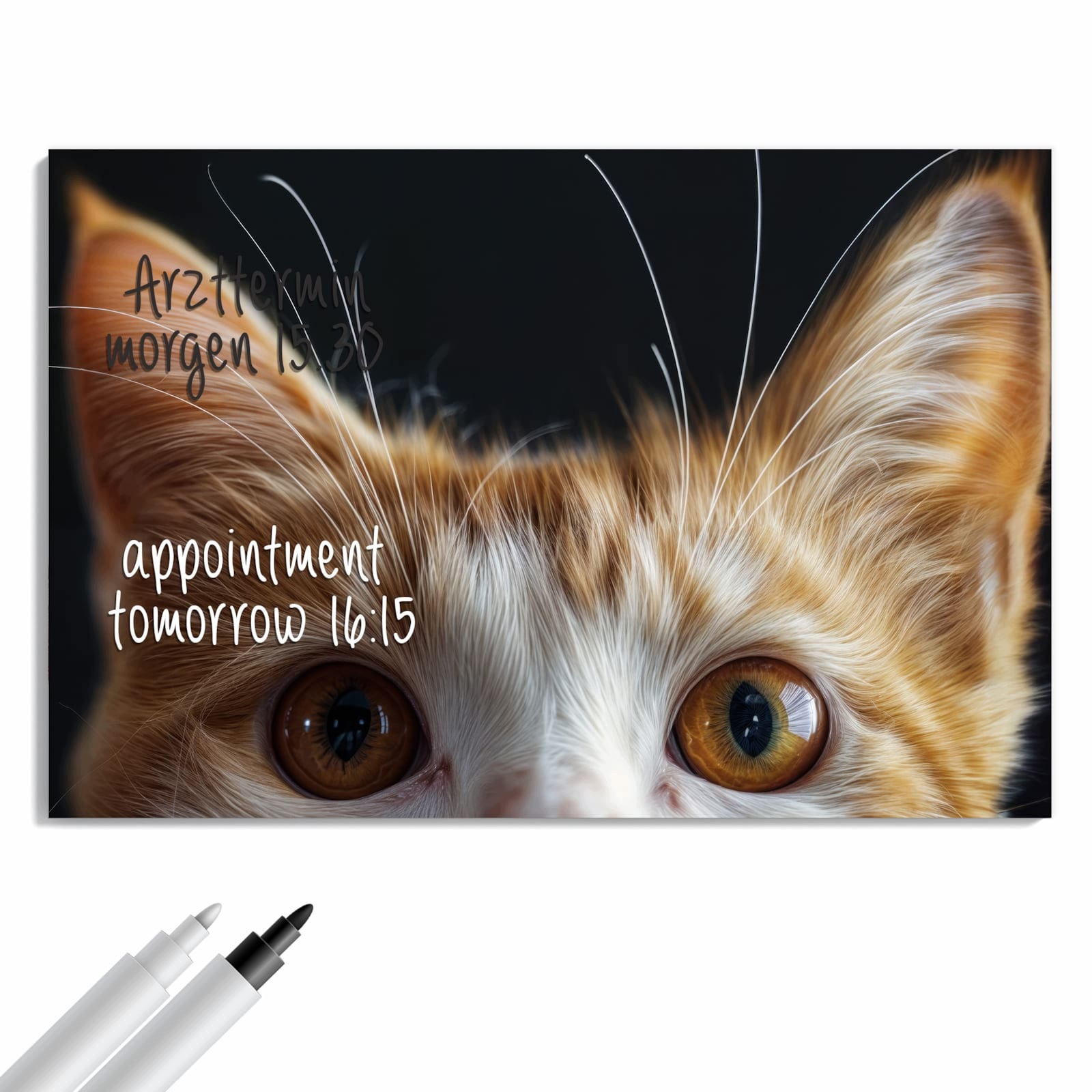 Magnetická tabule – obraz na zeď Jemný pohled kočky | 60 × 40 cm