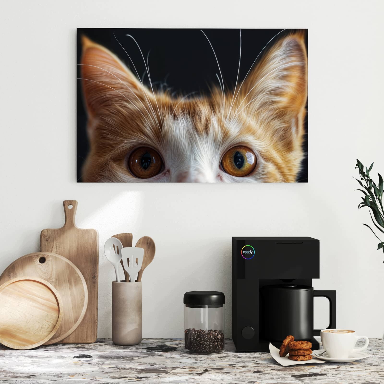 Magnetická tabule – obraz na zeď Jemný pohled kočky | 60 × 40 cm
