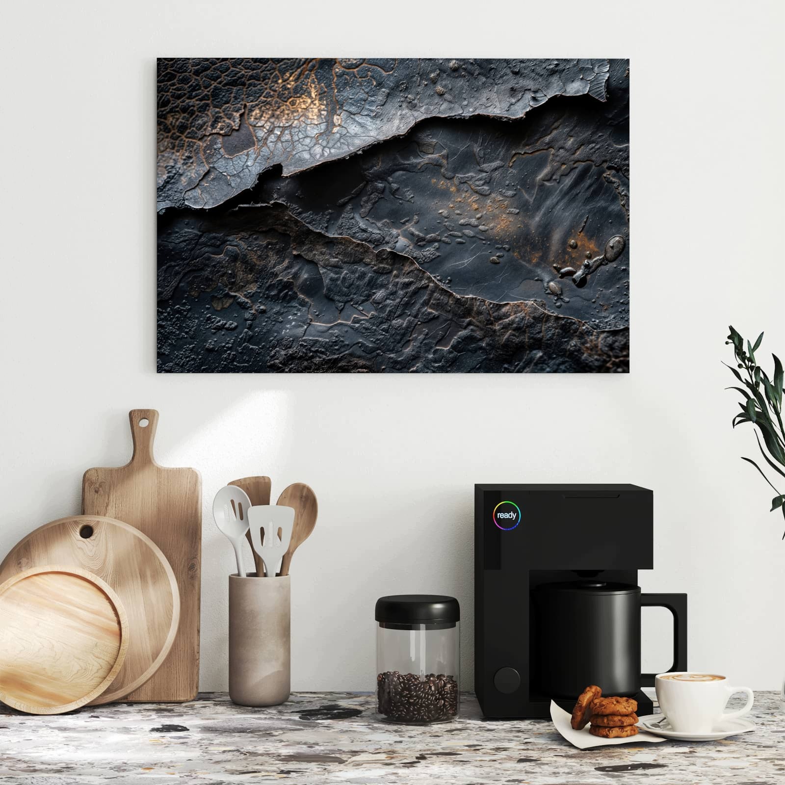 Magnetická tabule – obraz na zeď Tmavá bronzová textura | 60 × 40 cm
