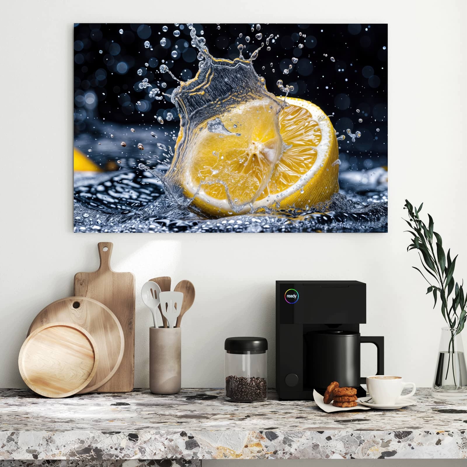 Magnetická tabule – obraz na zeď Cákance citronu | 90 × 60 cm
