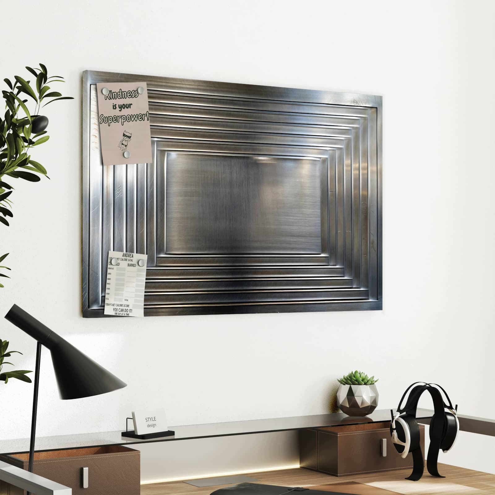 Magnetická tabule – obraz na zeď Kovový rám | 60 × 40 cm