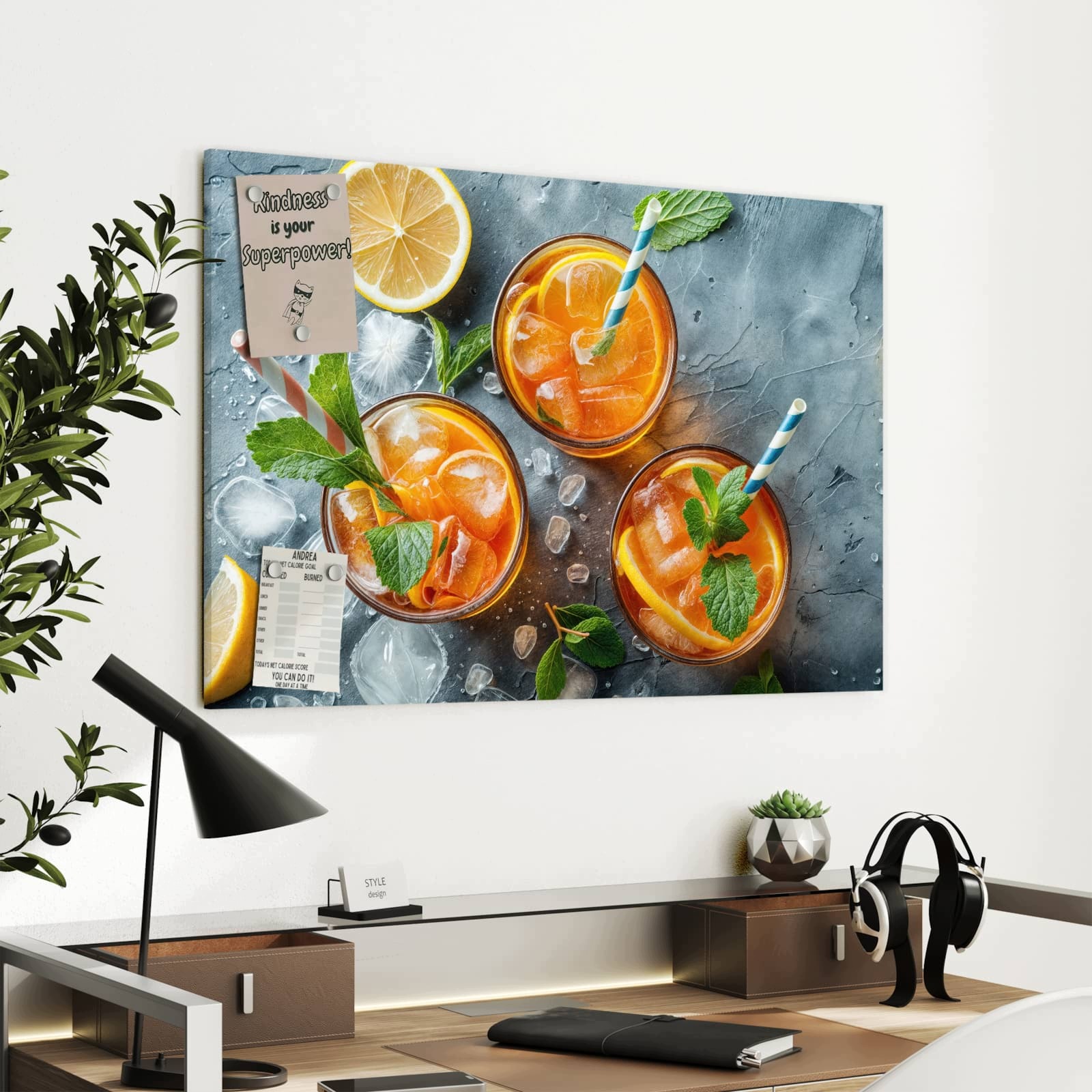 Magnetická tabule – obraz na zeď Letní drink | 90 × 60 cm