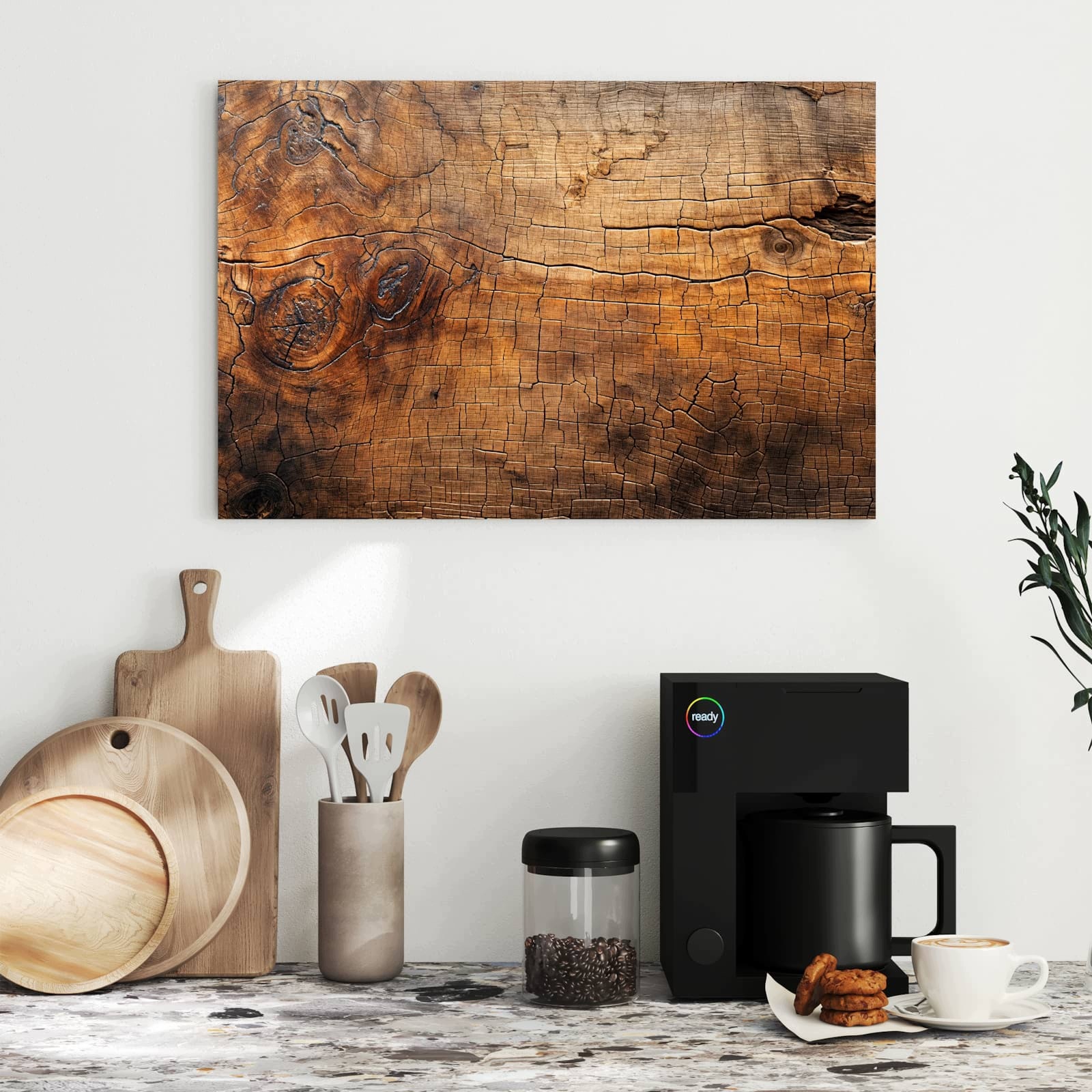 Magnetická tabule – obraz na zeď Vintage sloje dřeva | 60 × 40 cm