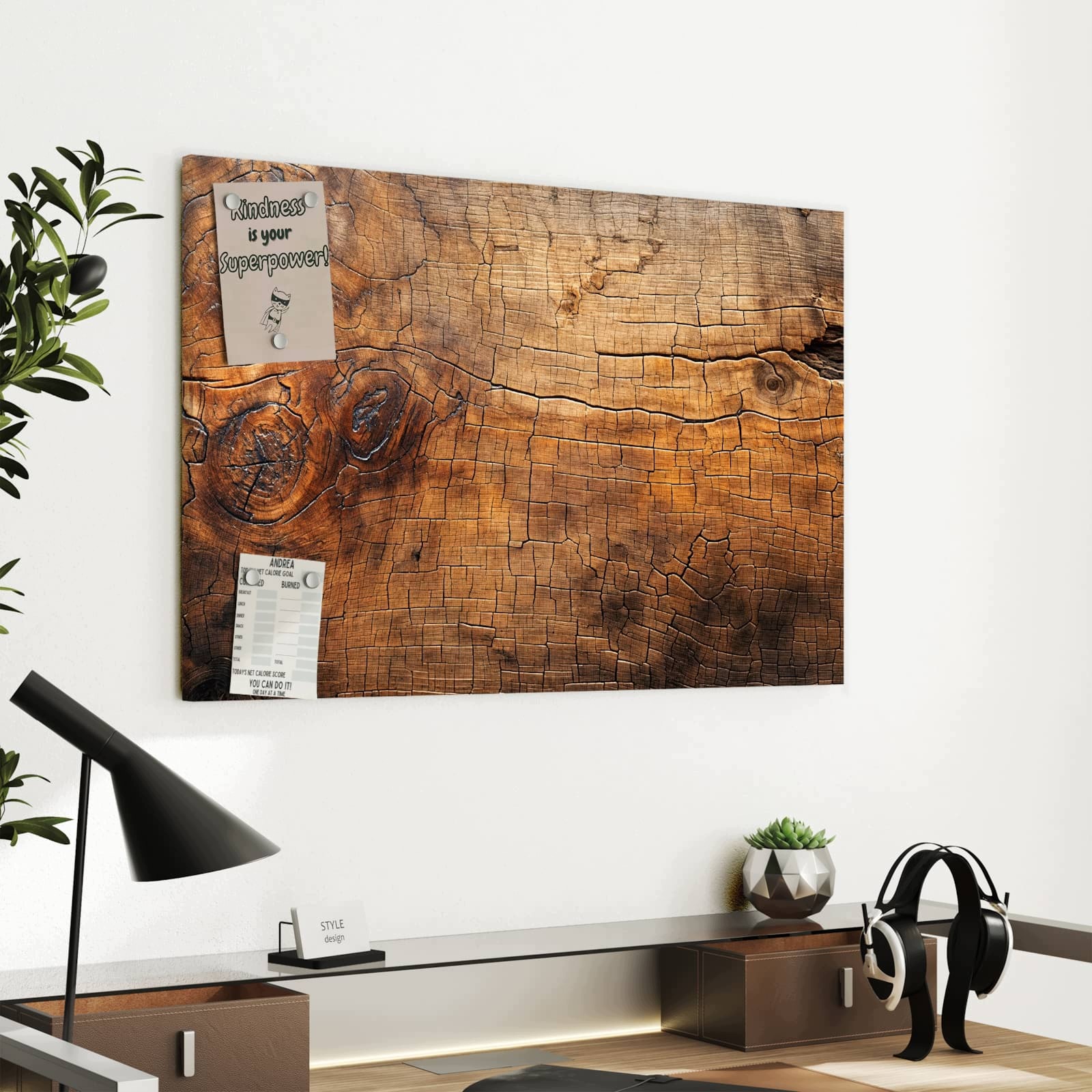 Magnetická tabule – obraz na zeď Vintage sloje dřeva | 60 × 40 cm