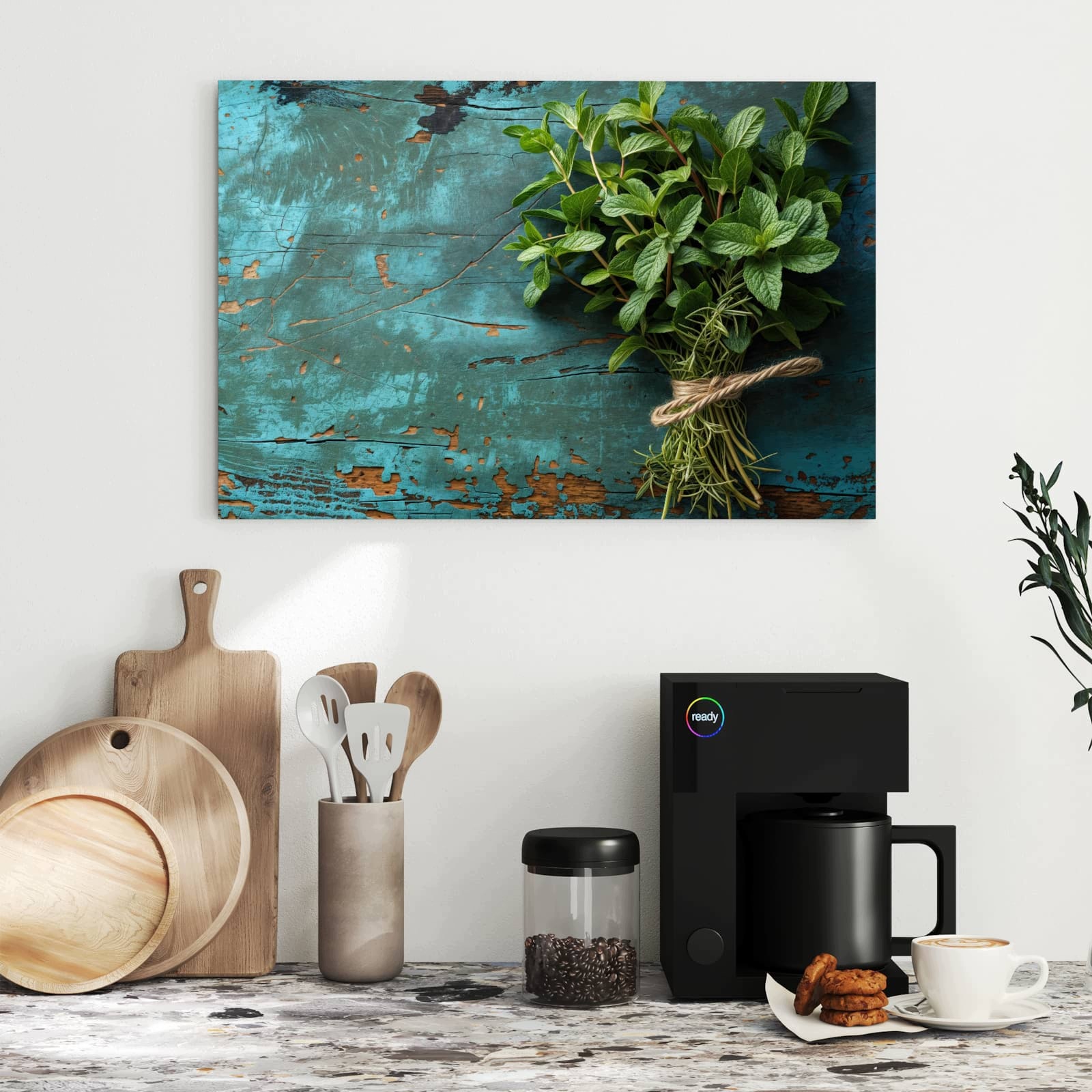 Magnetická tabule – obraz na zeď Staré nůžky na dřevě | 60 × 40 cm