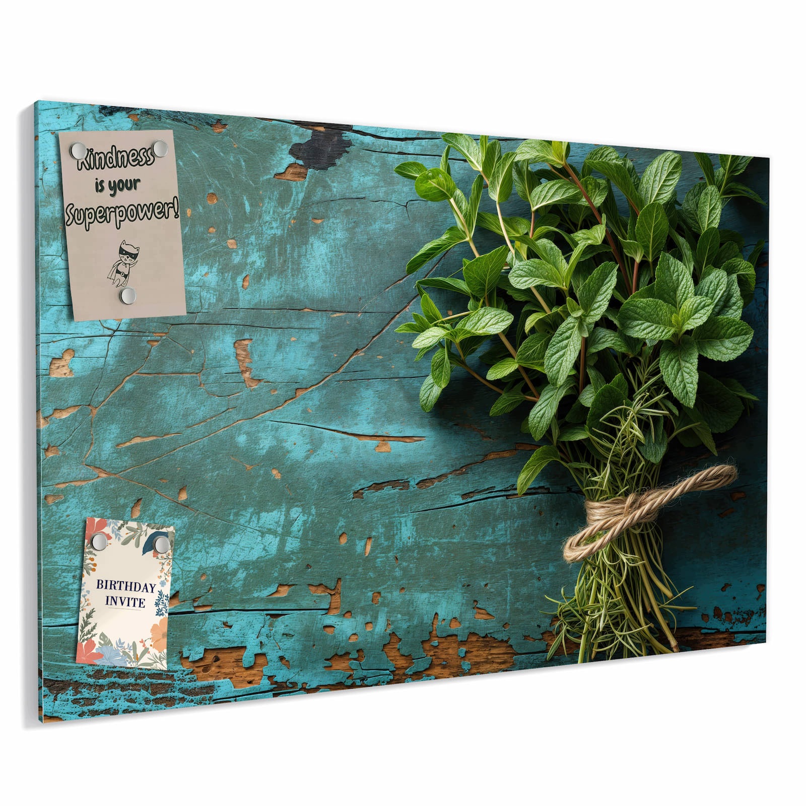 Magnetická tabule – obraz na zeď Staré nůžky na dřevě | 60 × 40 cm