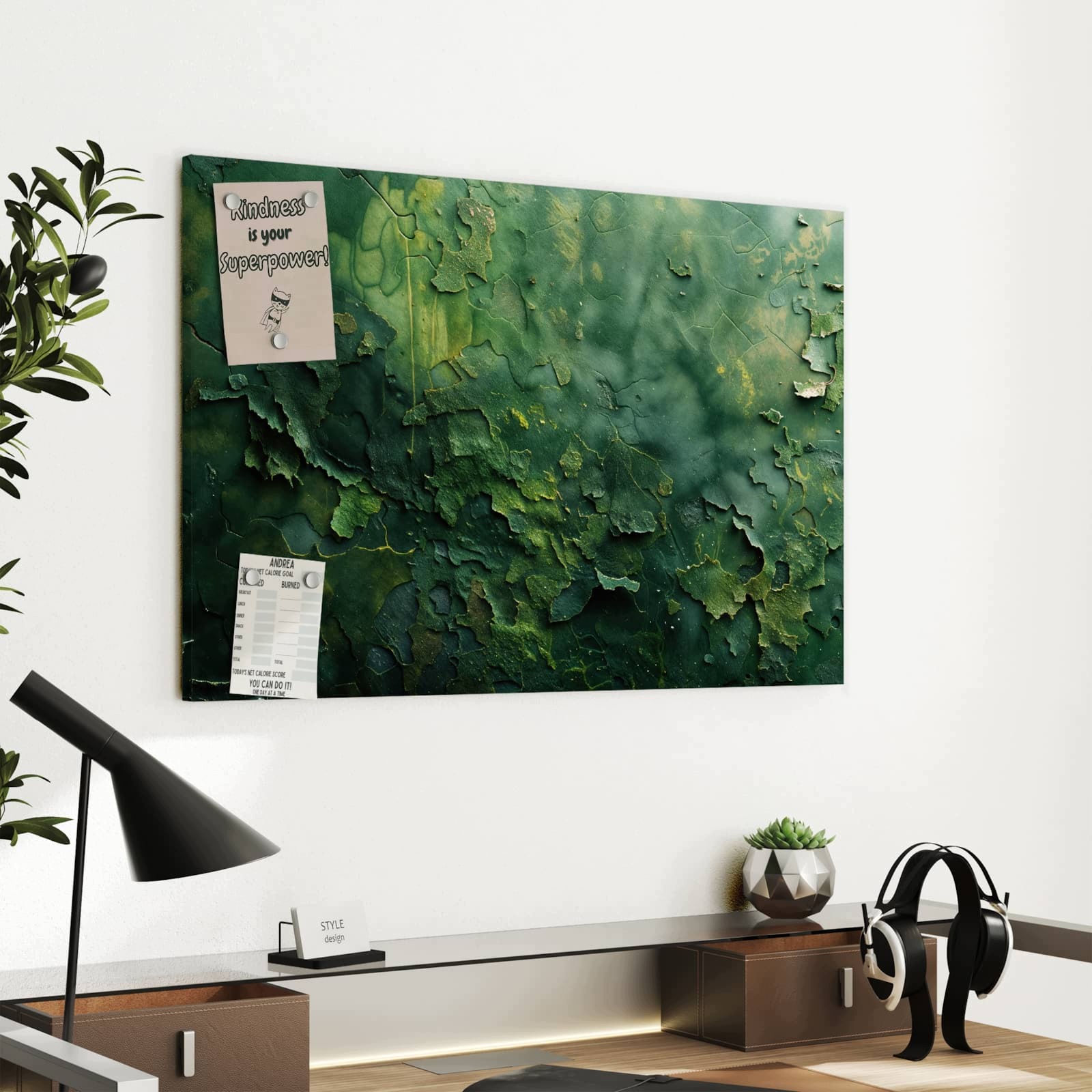 Magnetická tabule – obraz na zeď Zvětralý povrch dřeva | 60 × 40 cm