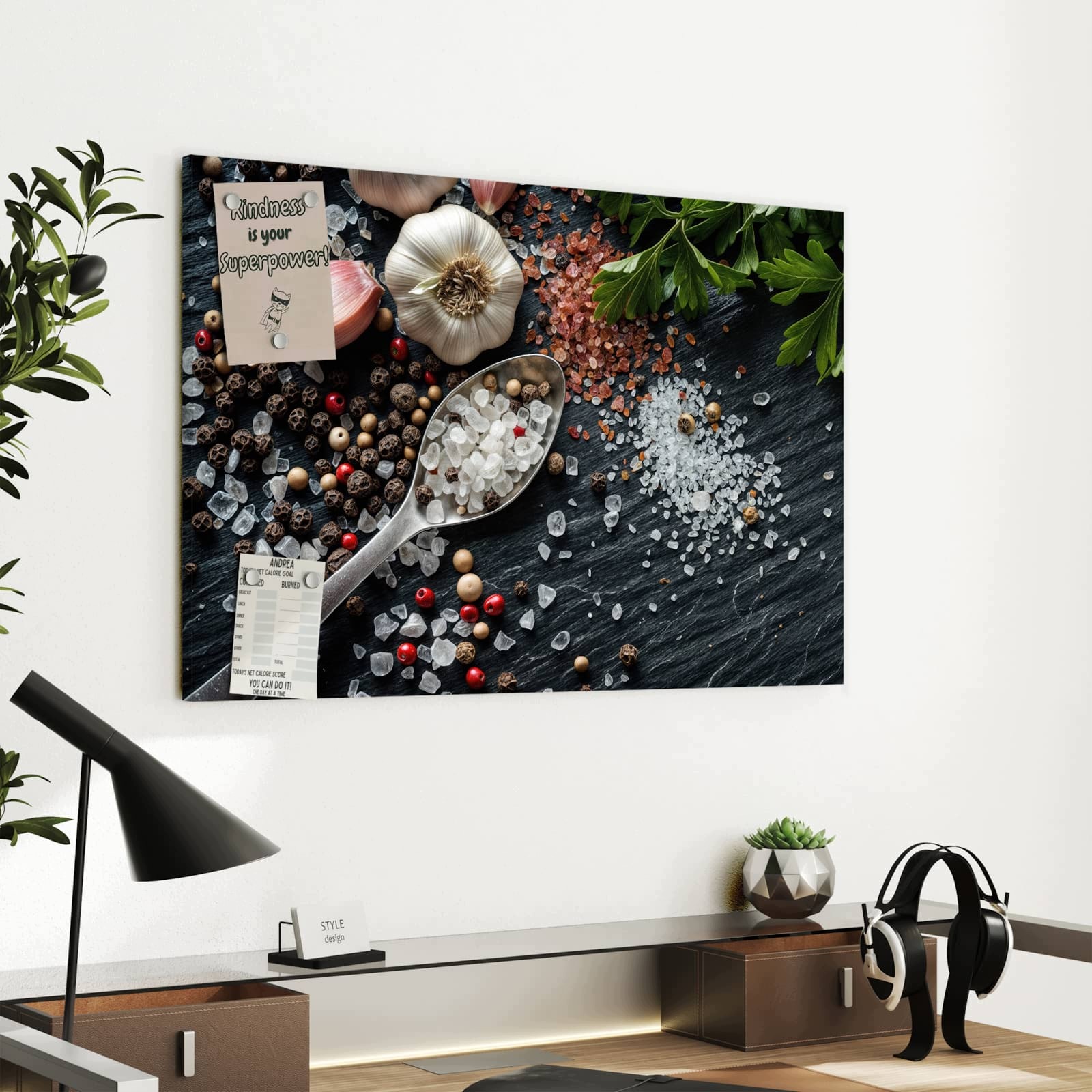 Magnetická tabule – obraz na zeď Kuchyňské ingredience – motiv 1 | 60 × 40 cm