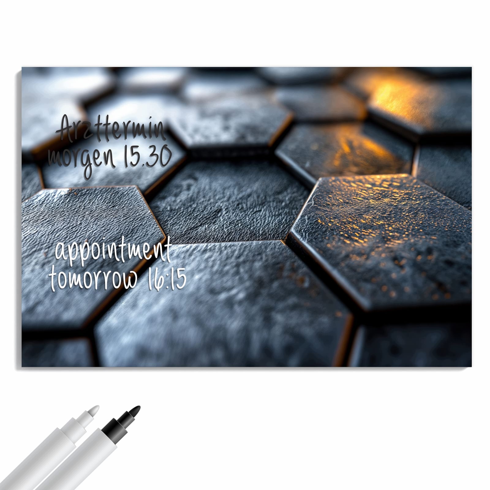 Magnetická tabule – obraz na zeď Šestiúhelník struktura dlaždic | 60 × 40 cm