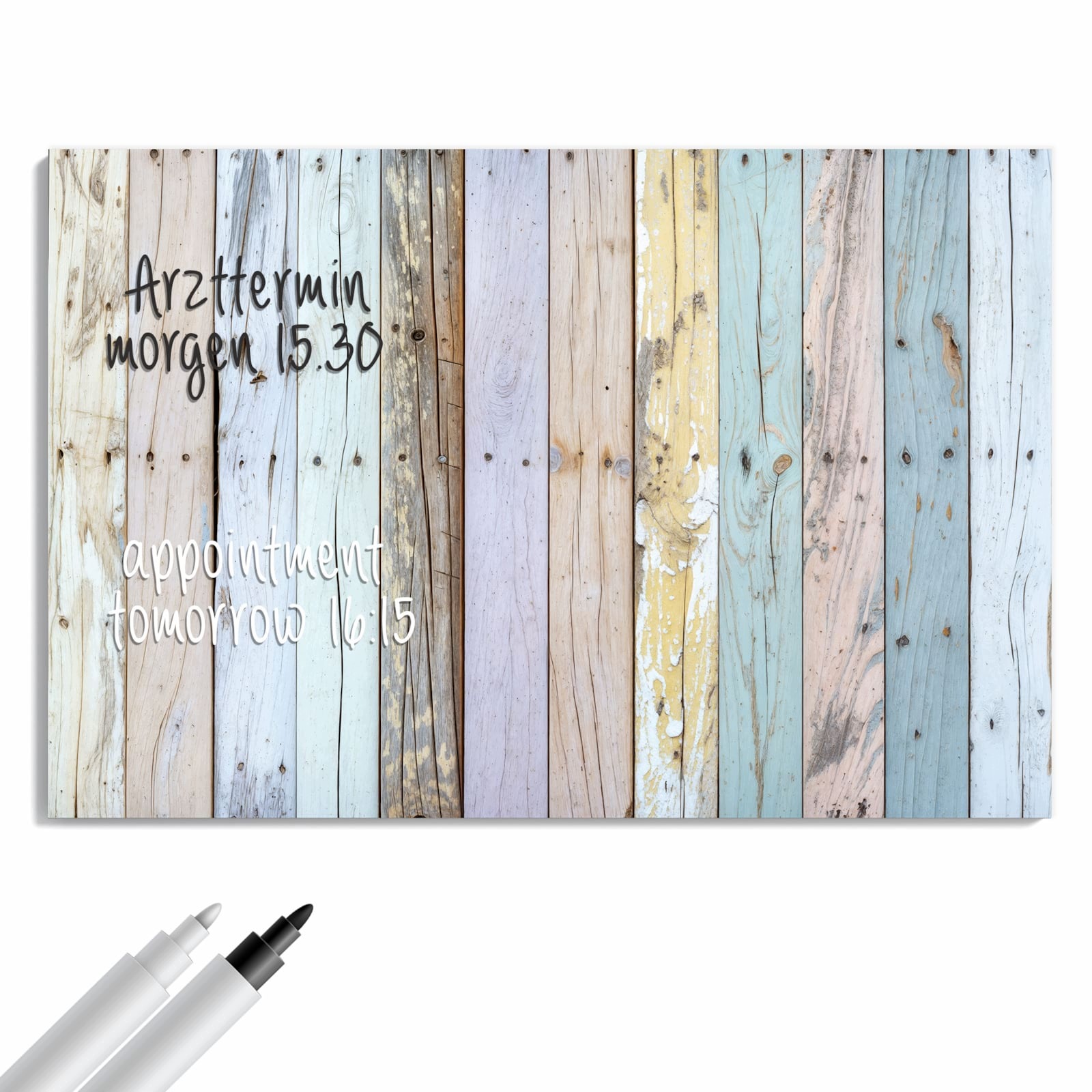 Magnetická tabule – obraz na zeď Barevná prkna | 90 × 60 cm