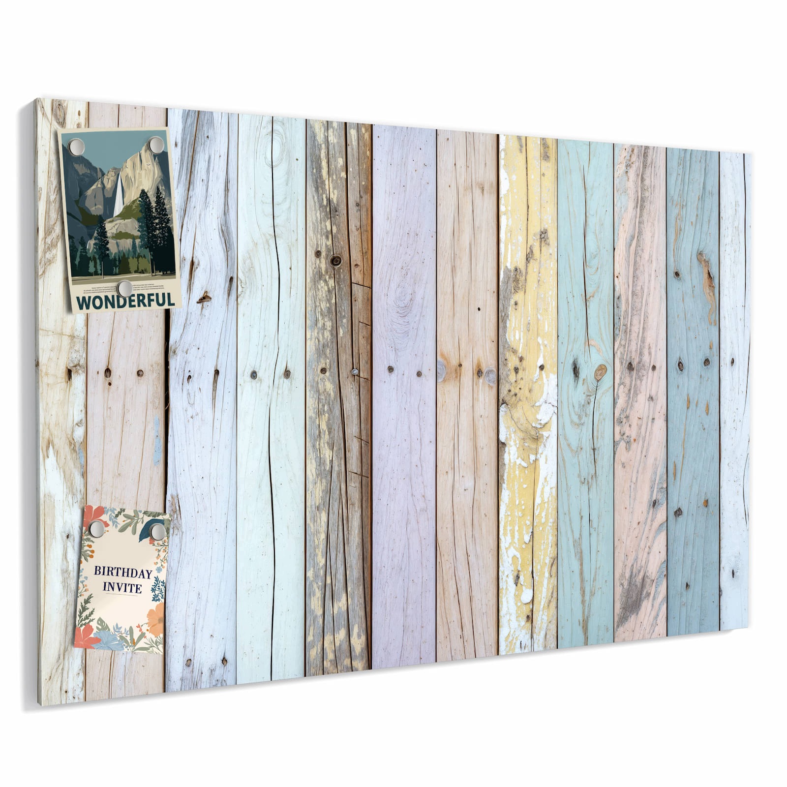 Magnetická tabule – obraz na zeď Barevná prkna | 90 × 60 cm