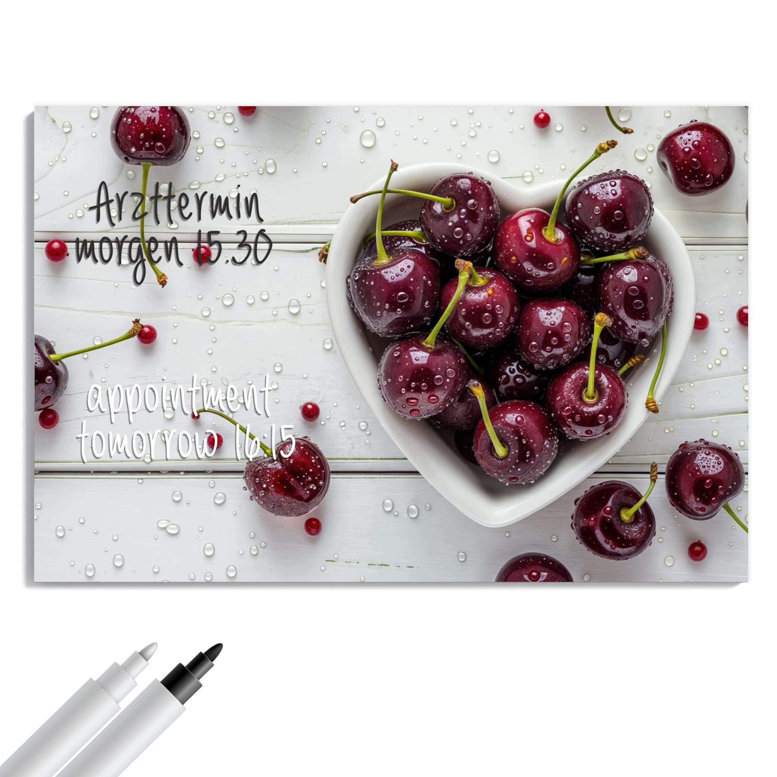 Magnetická tabule – obraz na zeď Čerstvé třešně | 90 × 60 cm